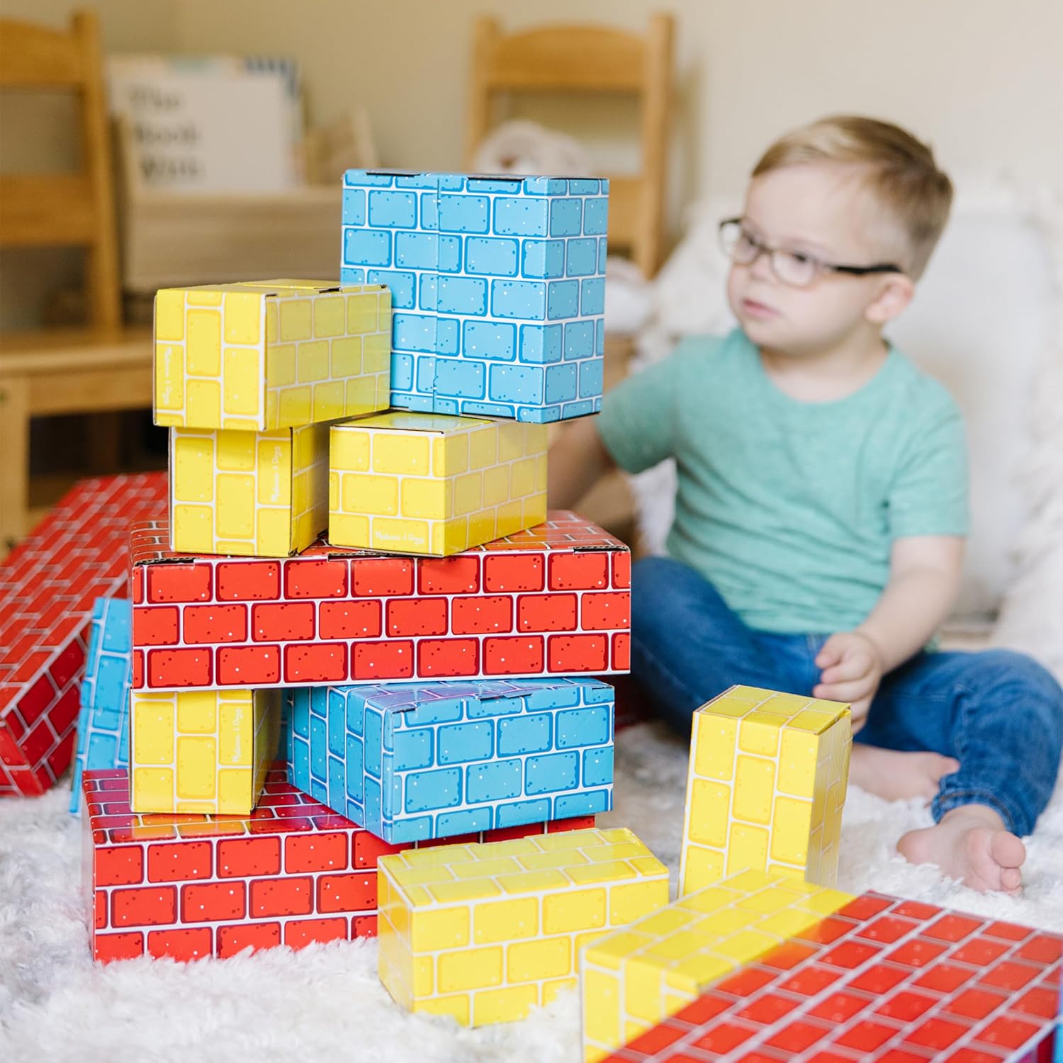 40 Blocks Extra Large, Extra Thick Cardboard Blocks