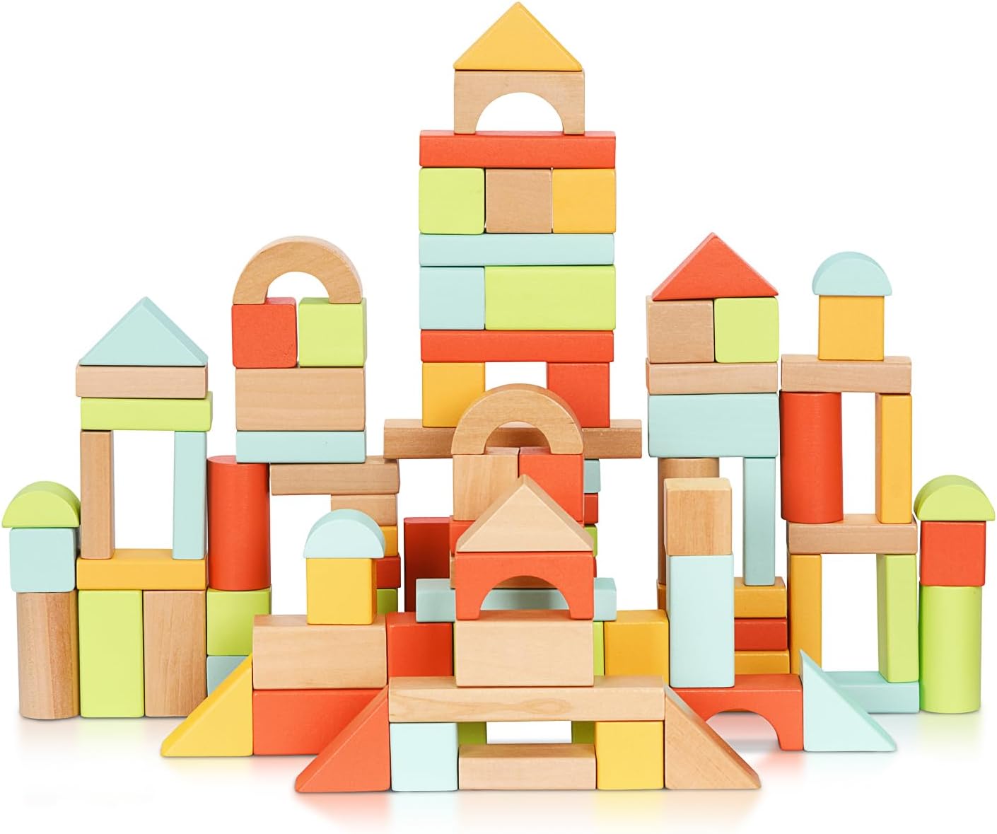 1 Toddler Blocks, 1-3 Years Wooden Blocks