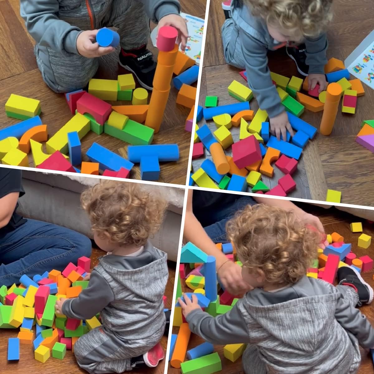 Toddler Foam Building Blocks, 138 EVA Soft Stacking Blocks