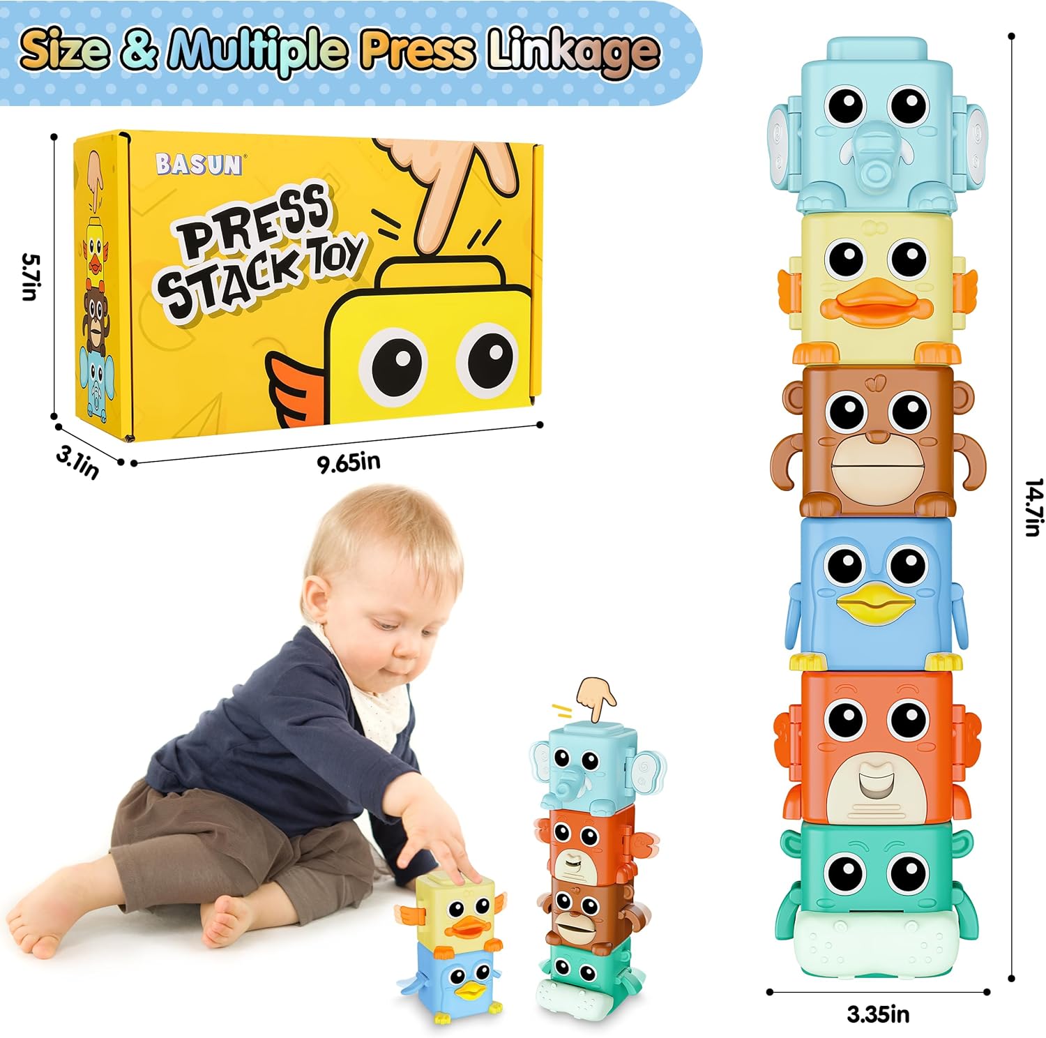 Stacking Toy Set for Toddlers Over 18 Months
