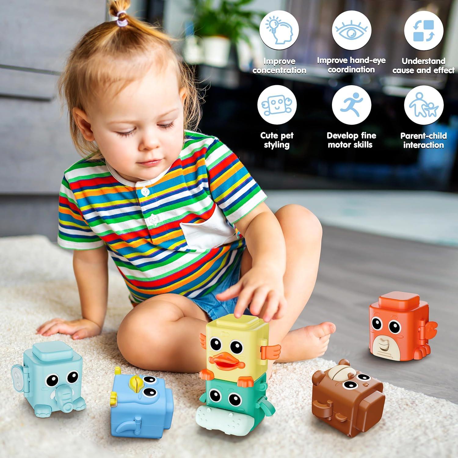 Stacking Toy Set for Toddlers Over 18 Months