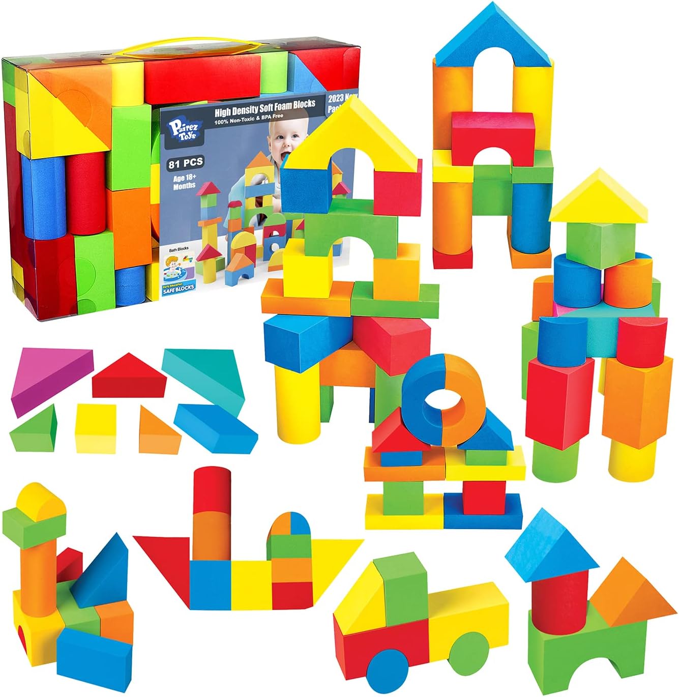 Toys Foam Building Blocks for Toddlers 1-3 Years