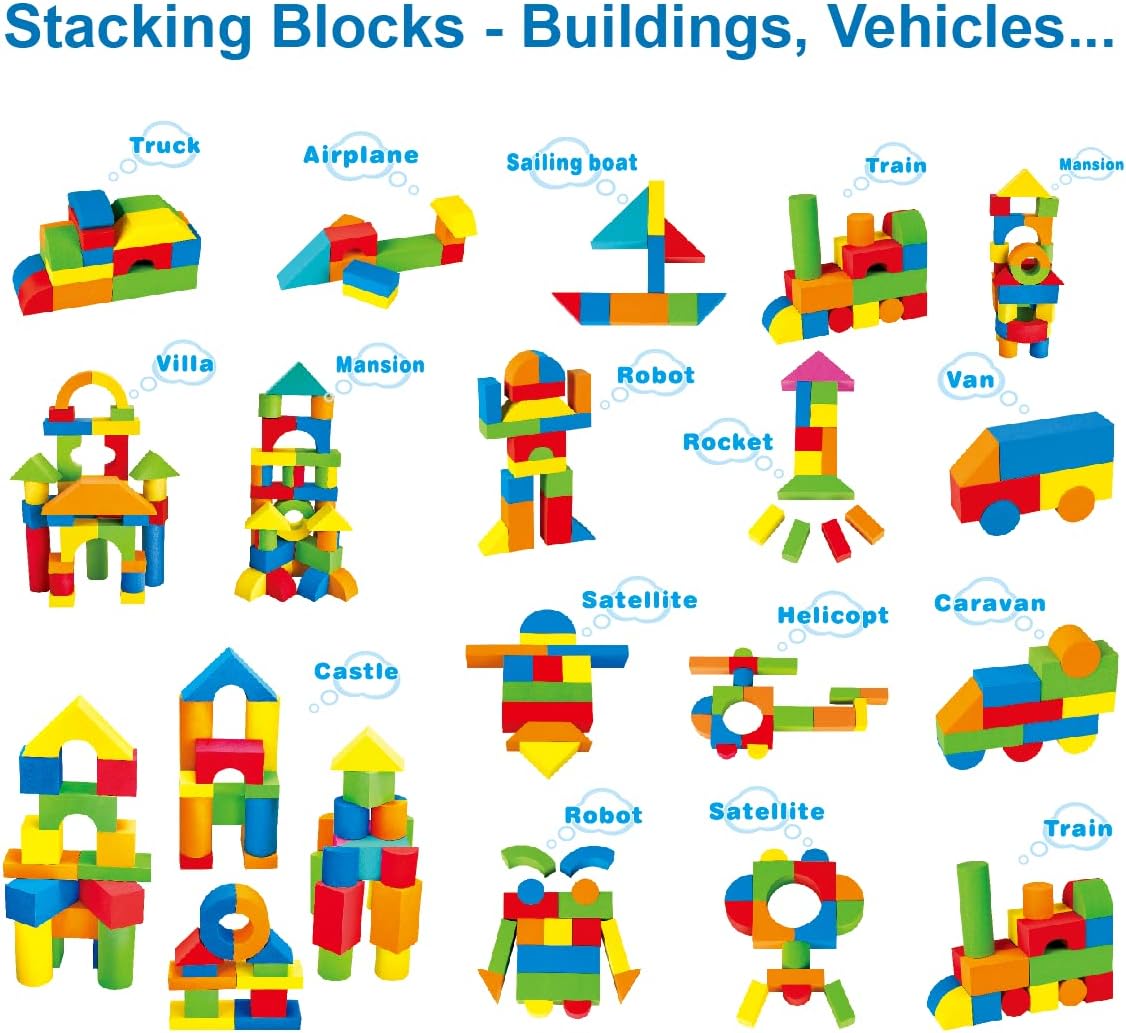Toys Foam Building Blocks for Toddlers 1-3 Years