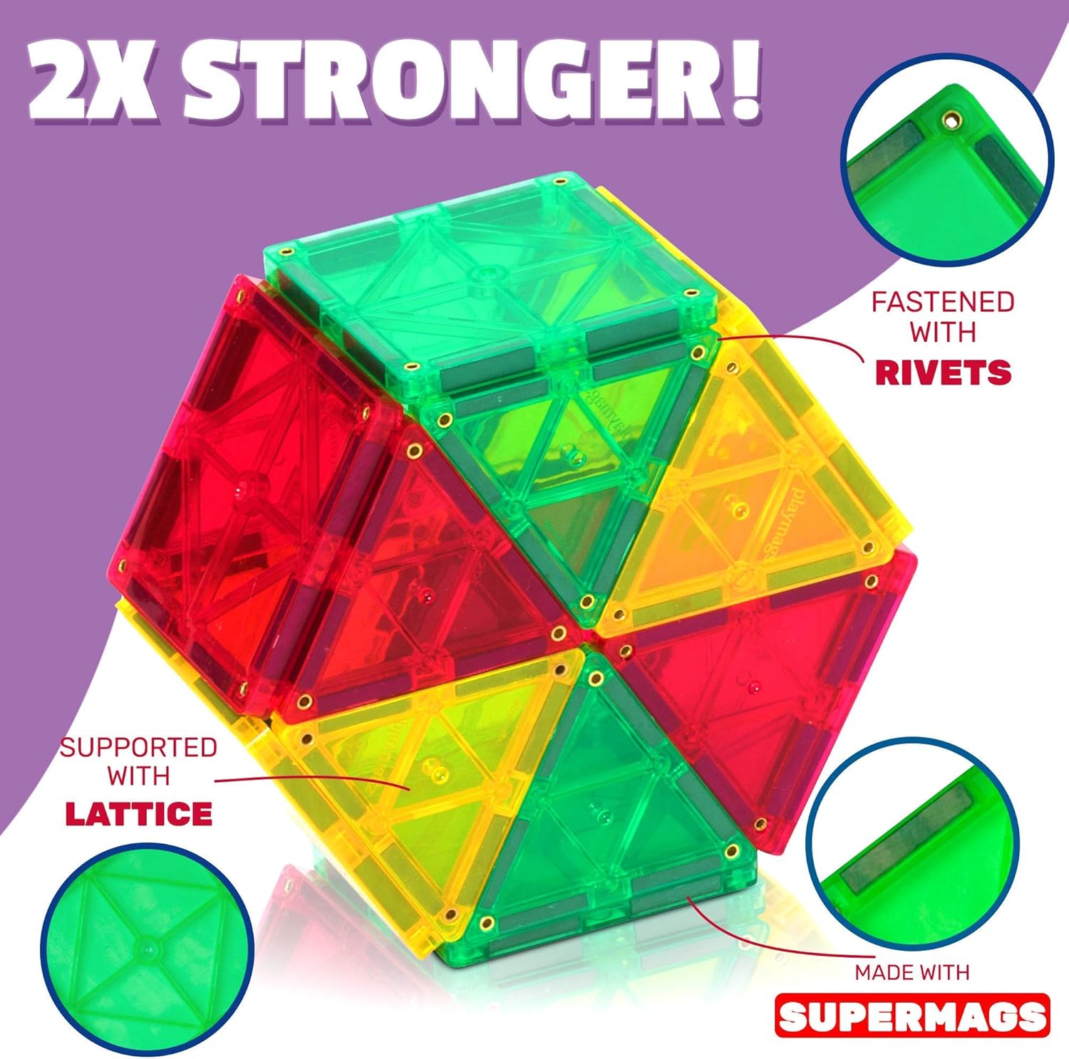 150 Pack Magnetic Block Set - 3D Magnets