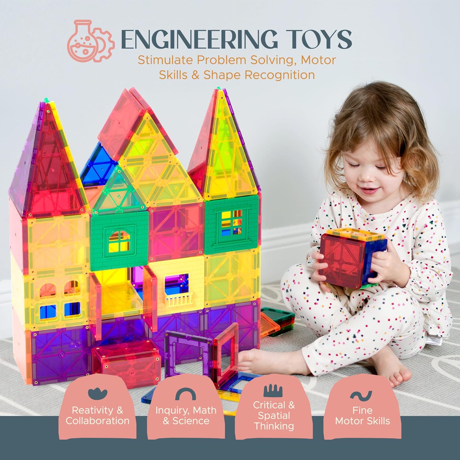 150 Pack Magnetic Block Set - 3D Magnets