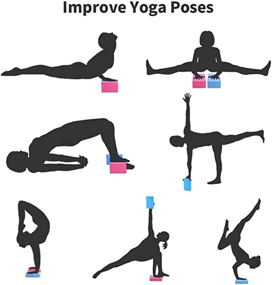 2 Piece Yoga Blocks Set Lightweight EVA Foam Yoga Props