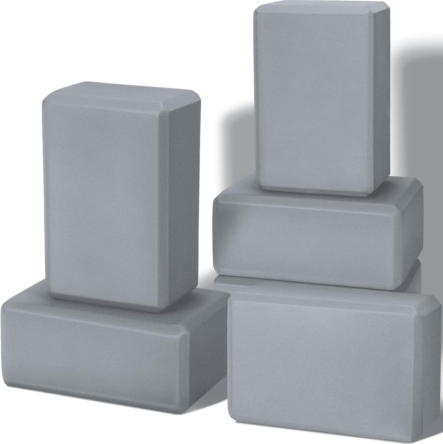 6 Piece Yoga Blocks 9 x 6 x 4 inches EVA Foam Yoga Props