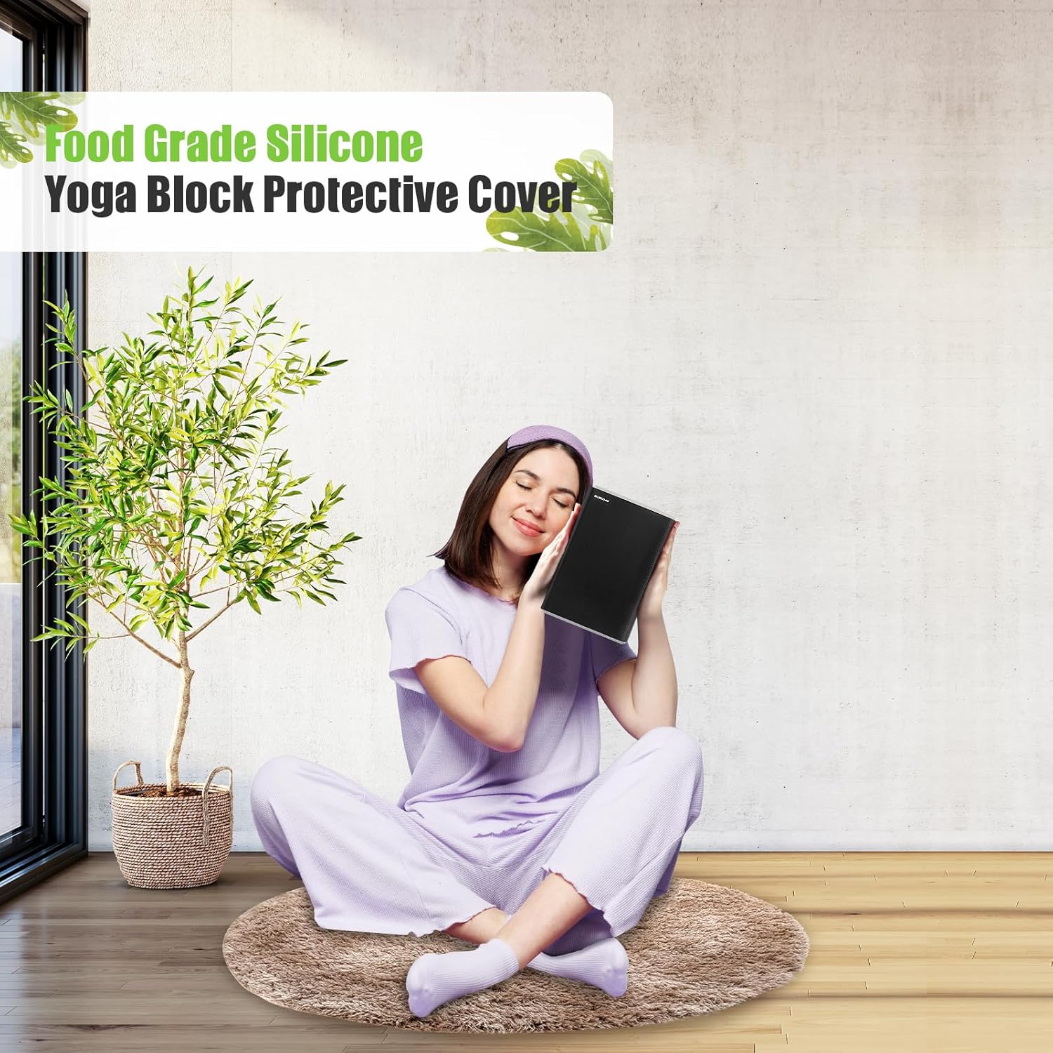 Yoga Block Silicone Cover Anti Slip Moisture Resistant