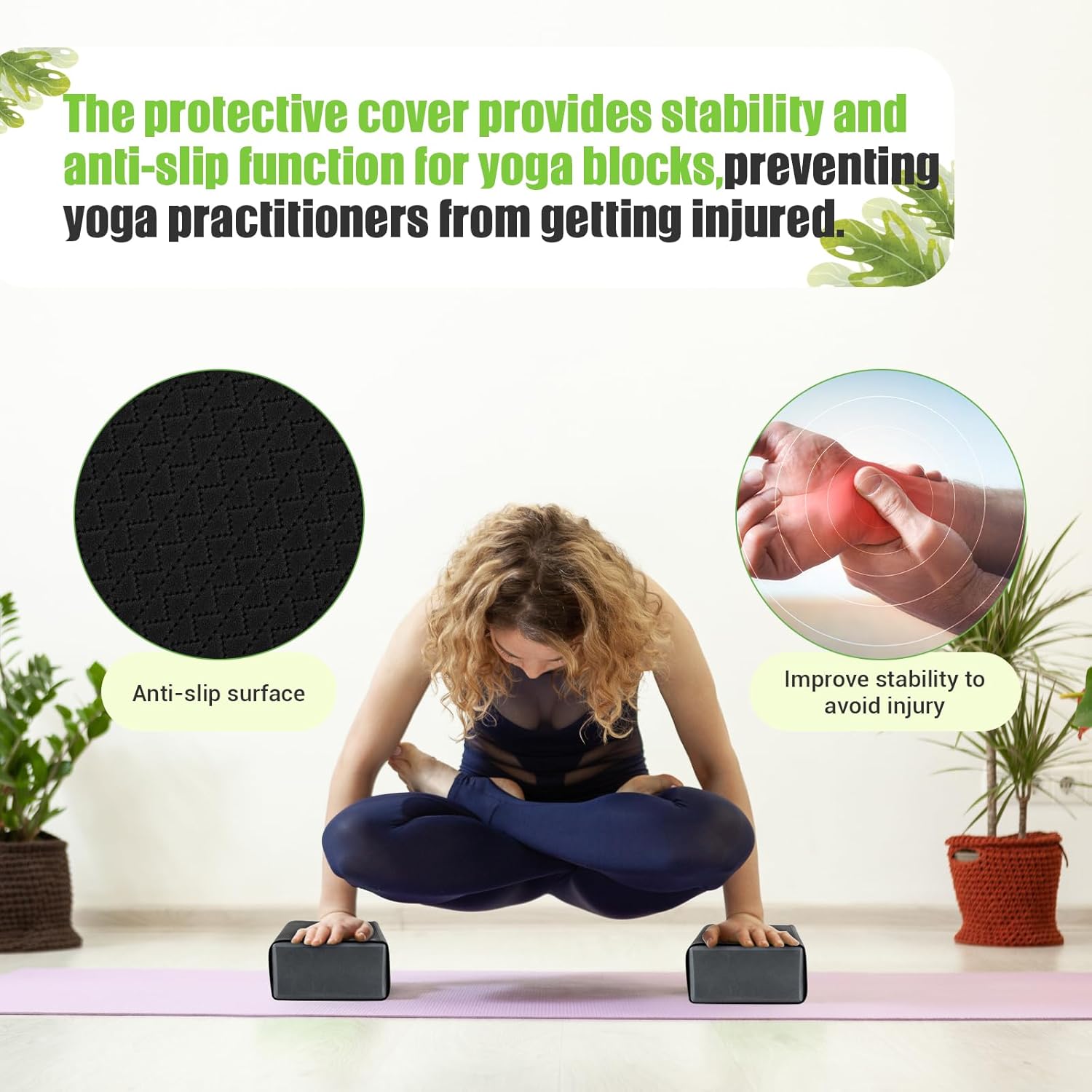 Yoga Block Silicone Cover Anti Slip Moisture Resistant
