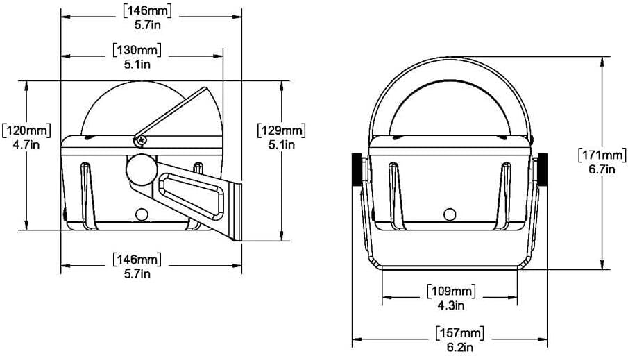 HB-741 Helmsman Bracket Mount Compass