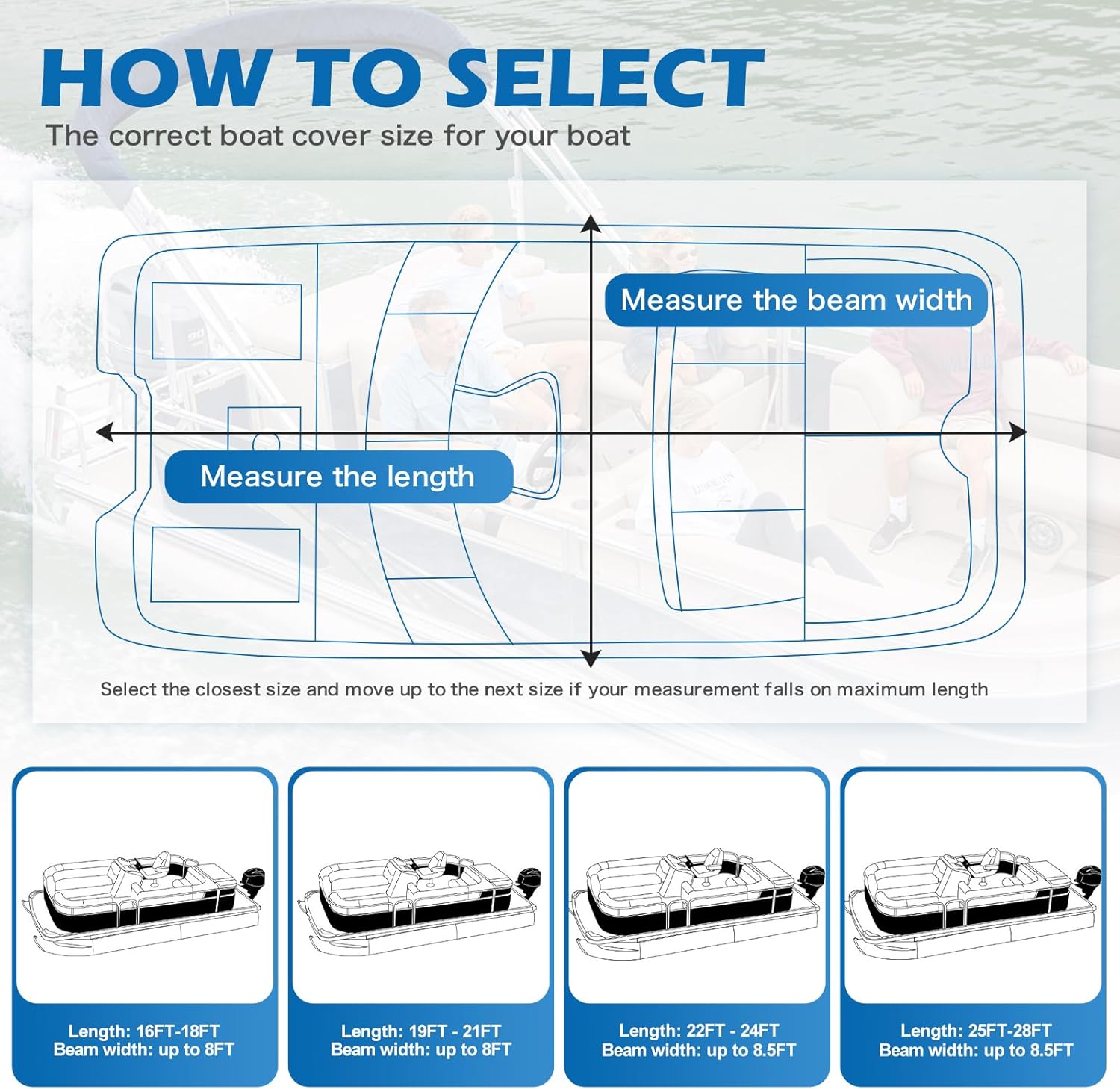 Trailerable 1200D PU Pontoon Boat Cover