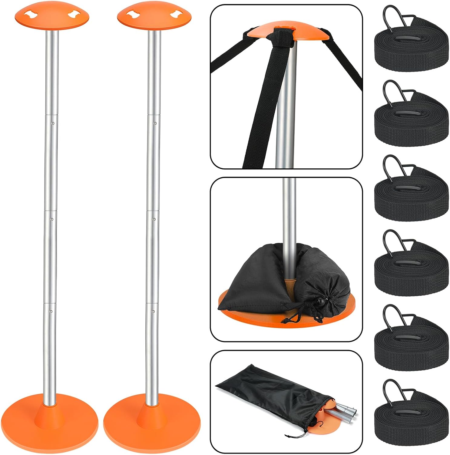 2 Piece Adjustable Boat Cover Support Rod System