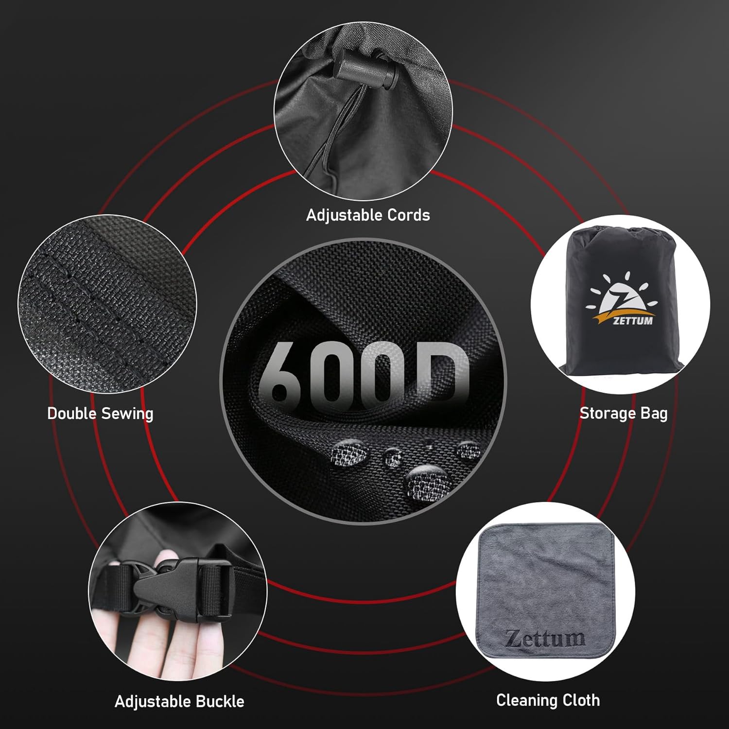 Kayak Cover 10ft - 600D Waterproof