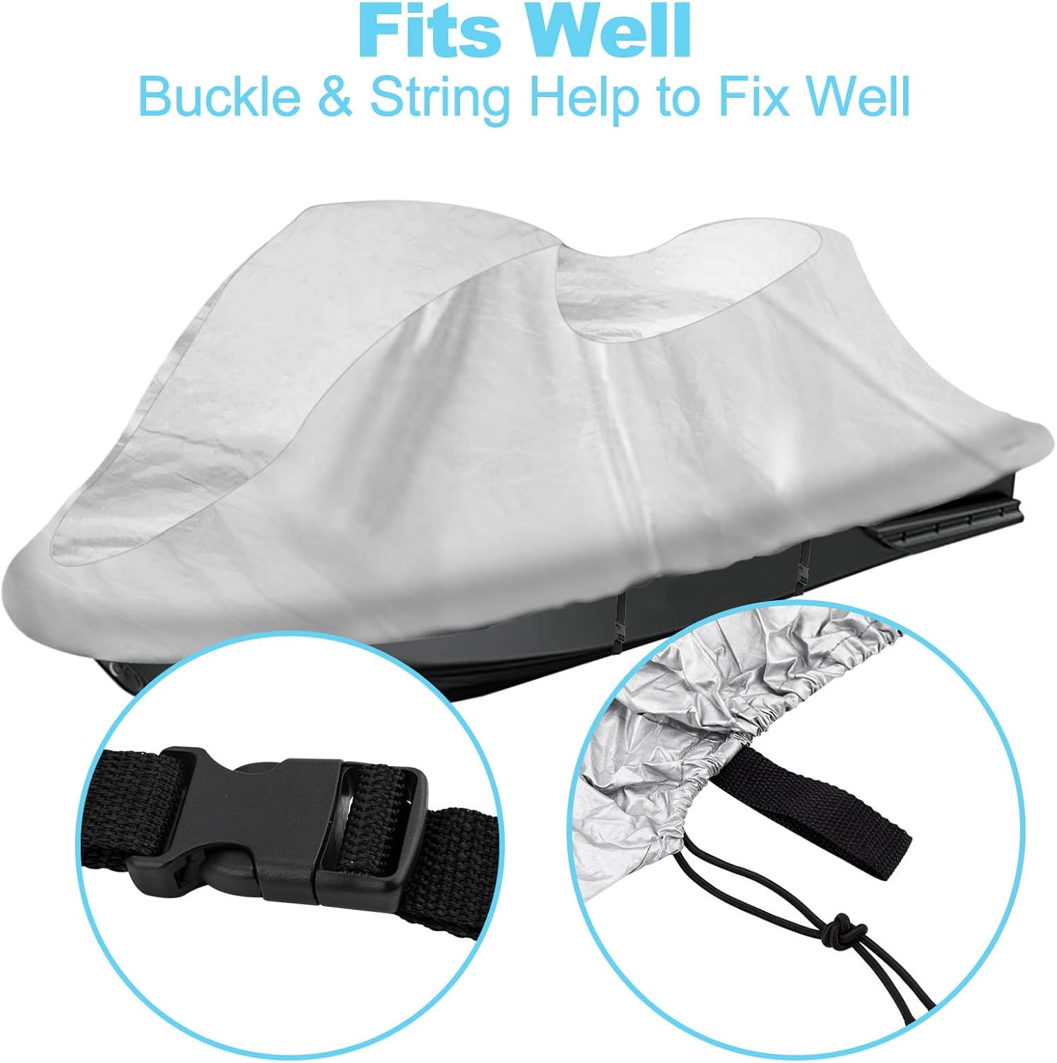 Jet Ski Cover 3 Seat, Waterproof Trailerable