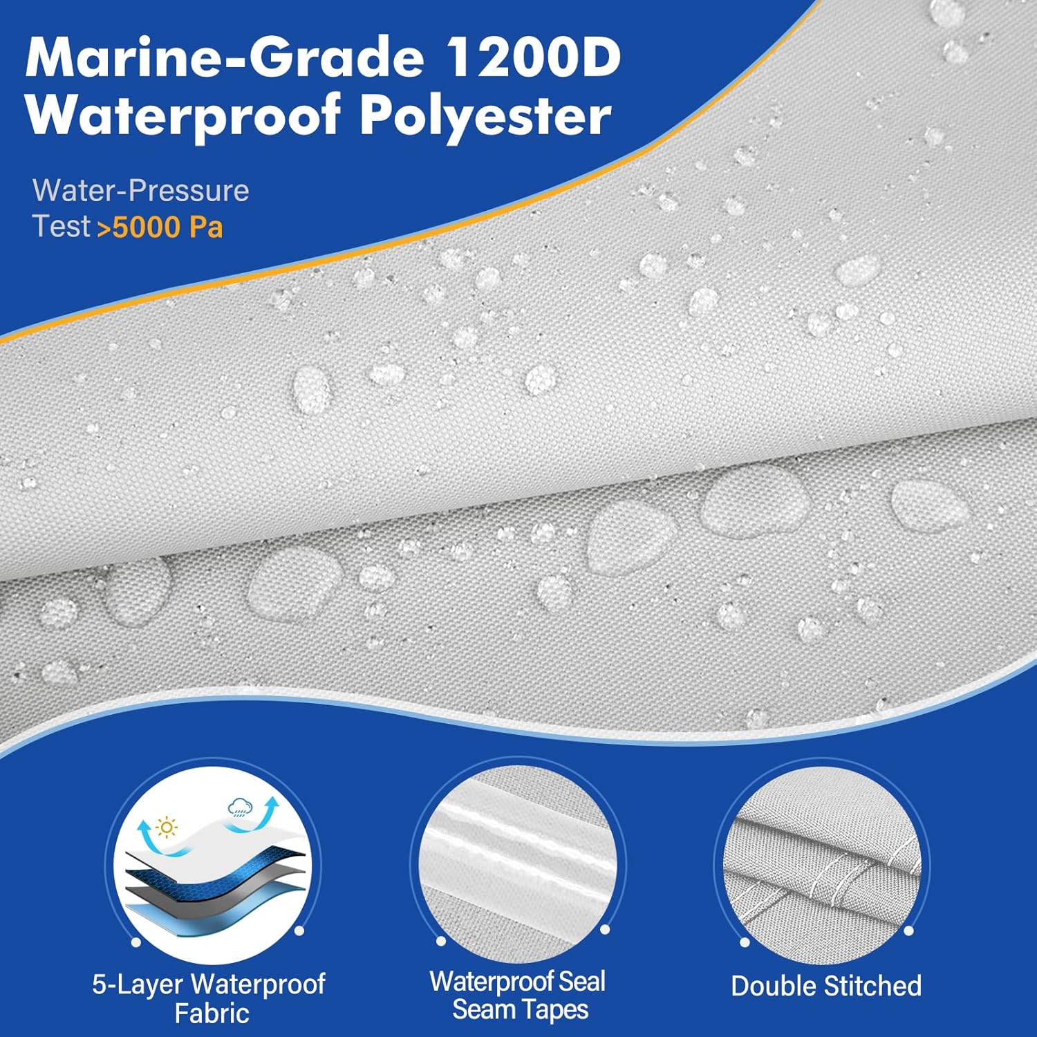 1200D Pontoon Boat Cover