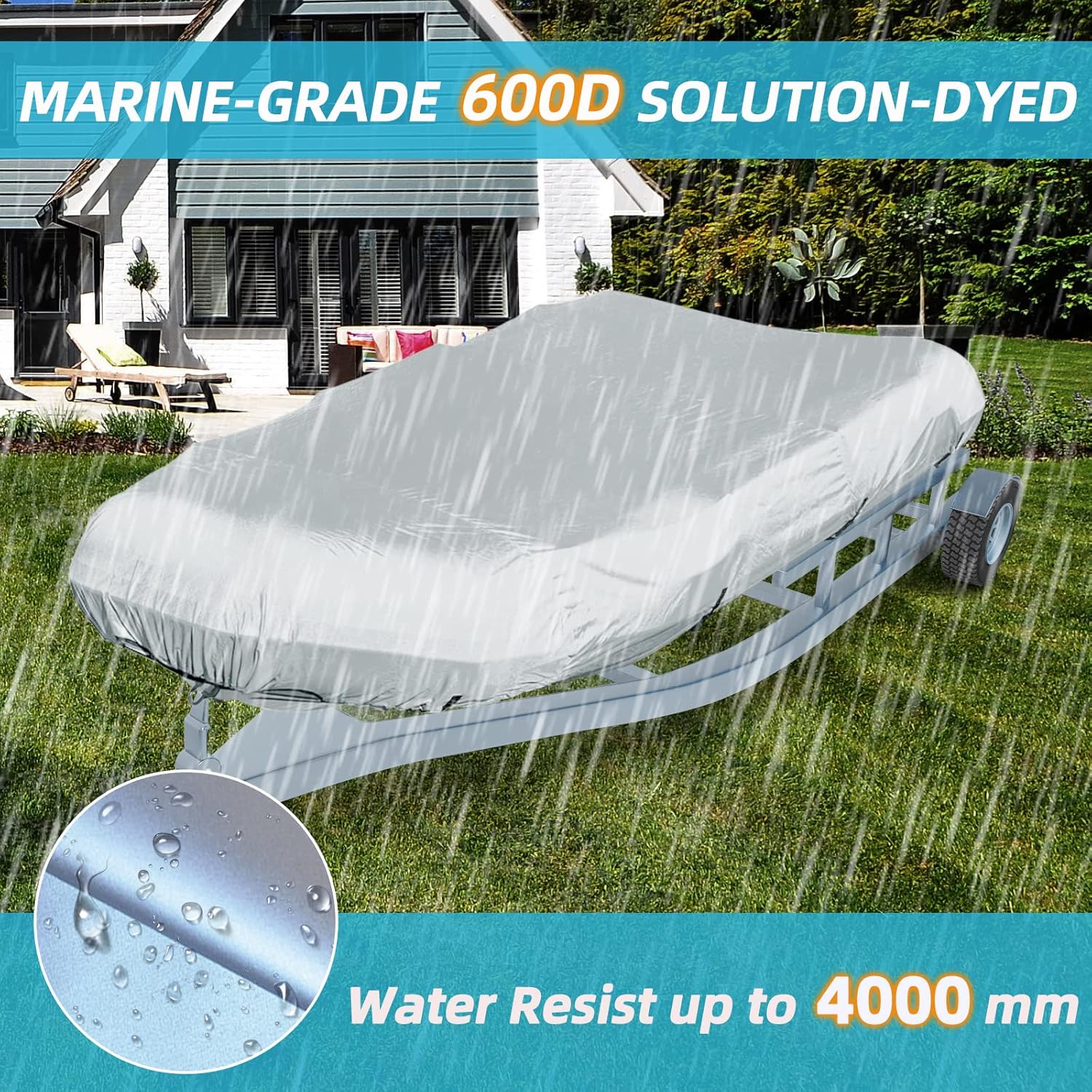 600D Marine Grade Boat Cover