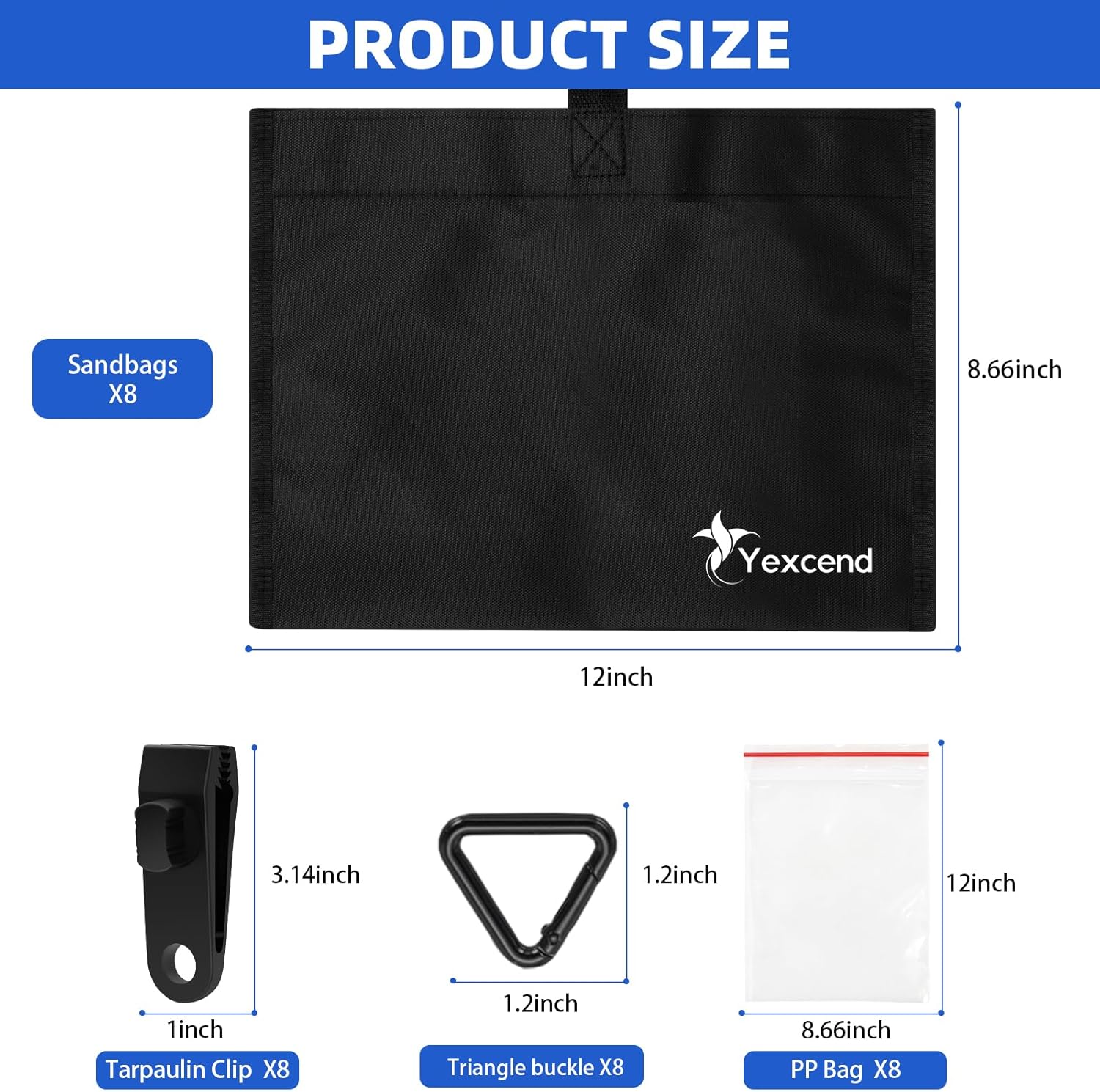 4 Piece Boat Cover Sandbag Mooring Kit