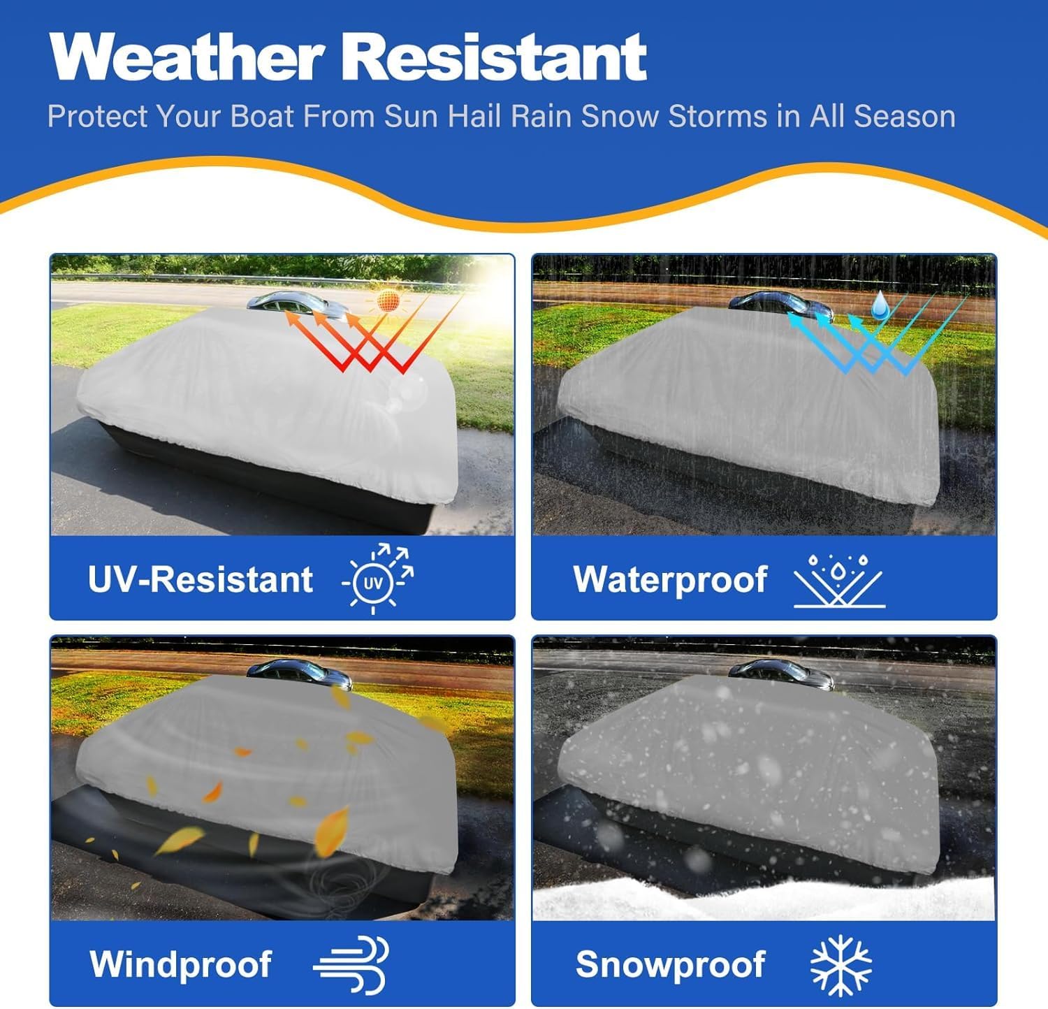 900D Waterproof Pond Boat Cover