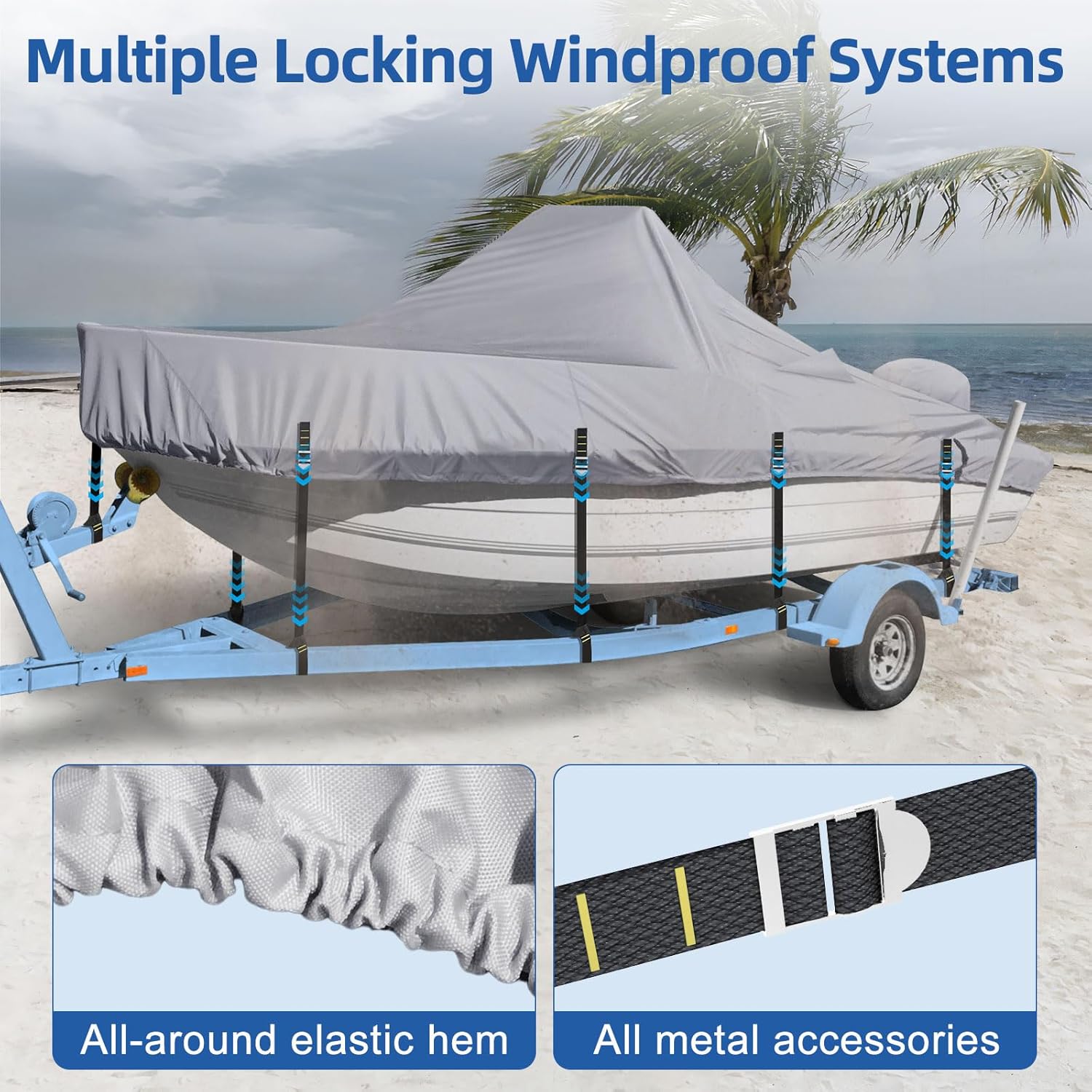 Center Console Boat Cover, 900D Heavy Duty