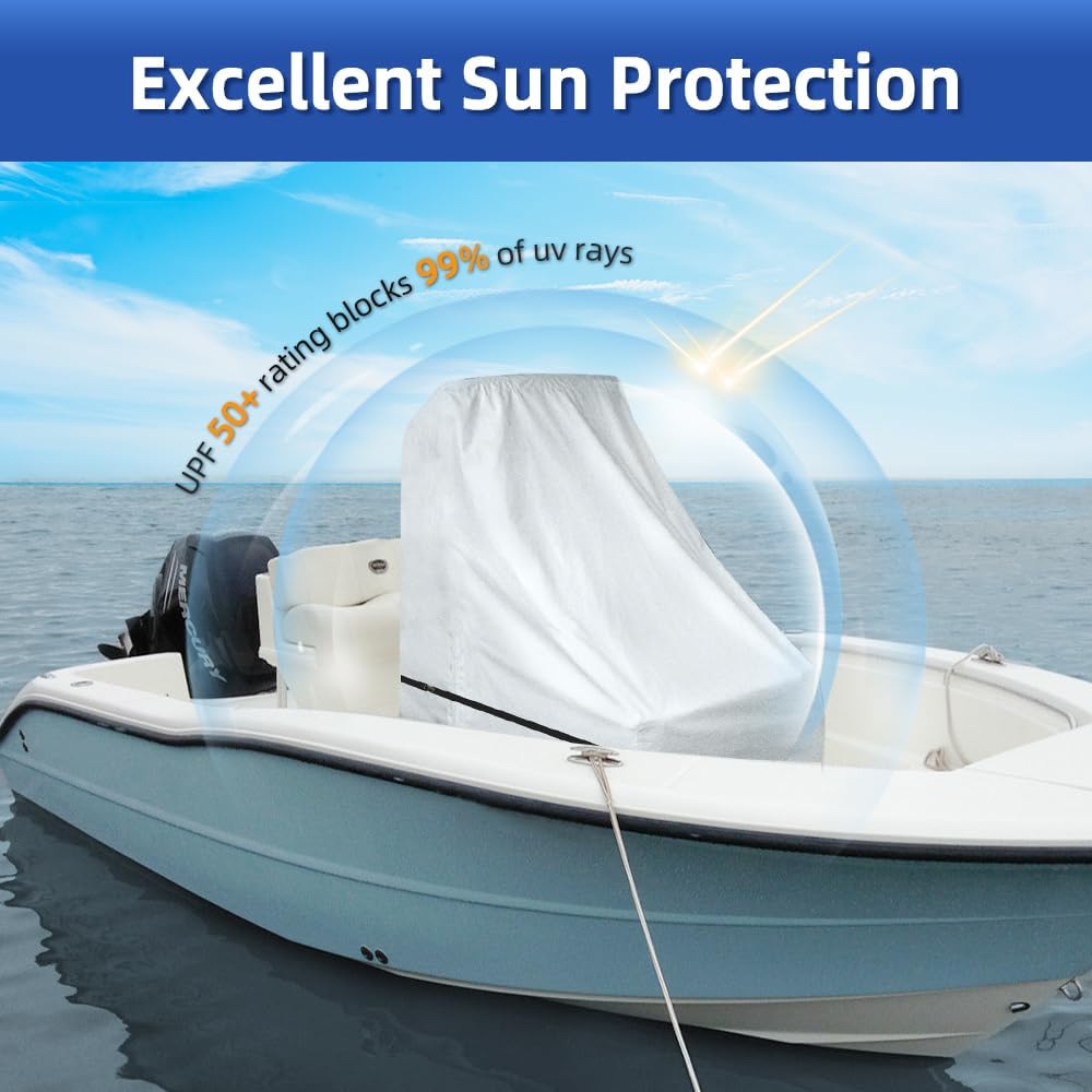 Center Console Boat Cover UPF 50+, 420D Waterproof