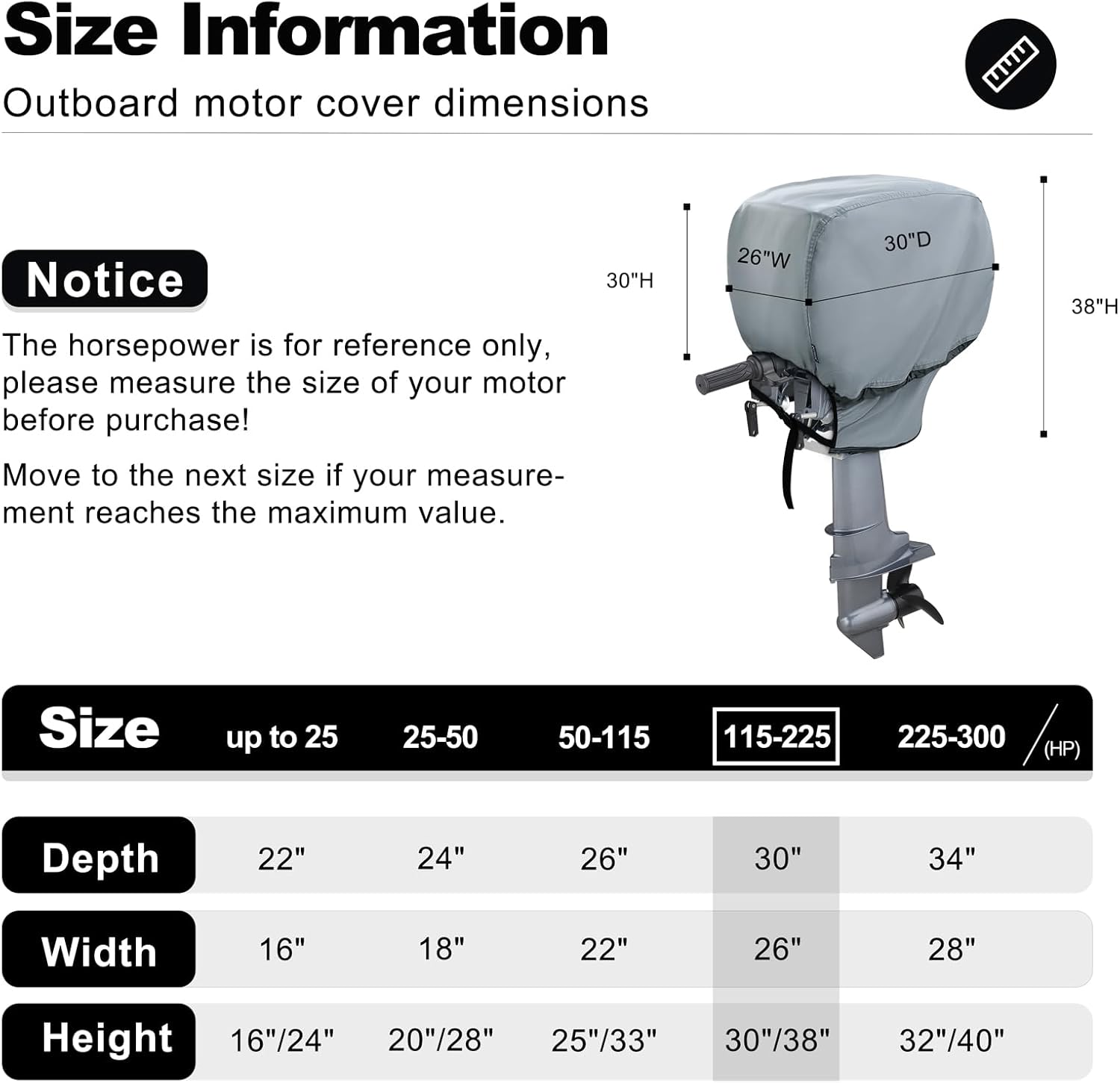 Waterproof Outboard Motor Cover 600D