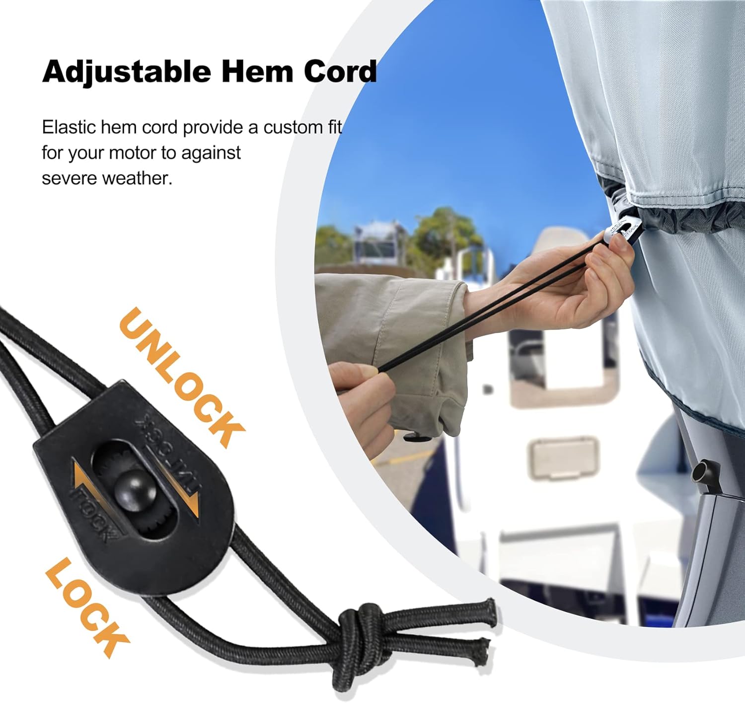 Waterproof Outboard Motor Cover 600D