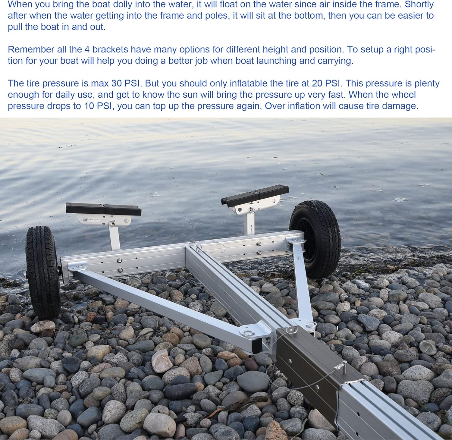 Aluminum Portable Boat Back and Launcher
