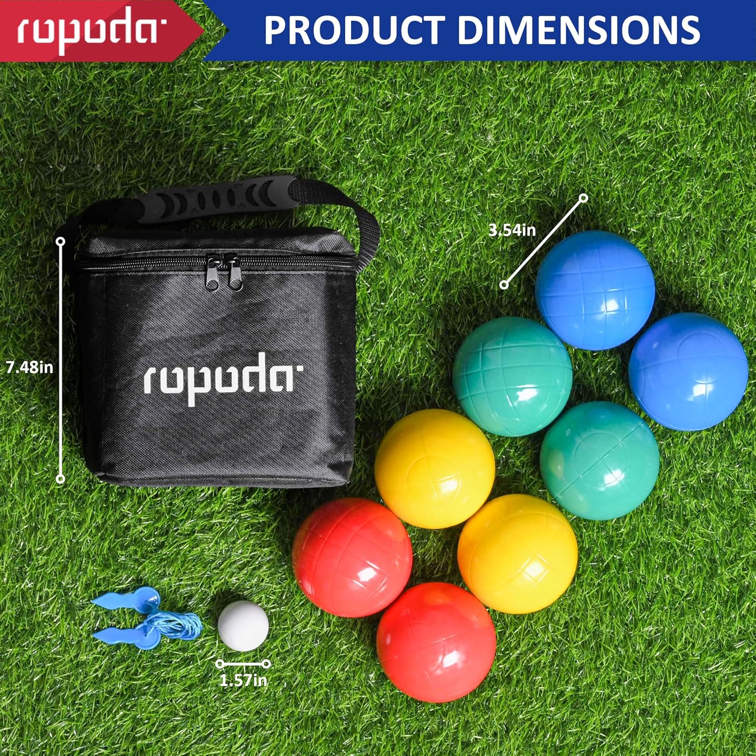 8 Balls, Pallino, Case, Ground Ball Set