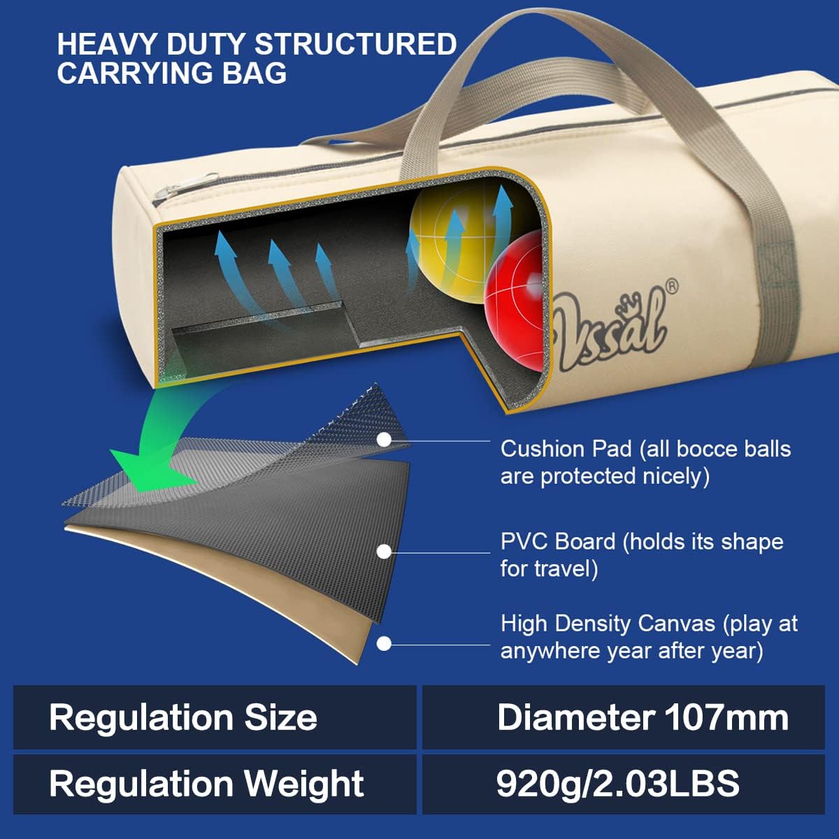 107 mm Official Ground Ball Set, 920 grams