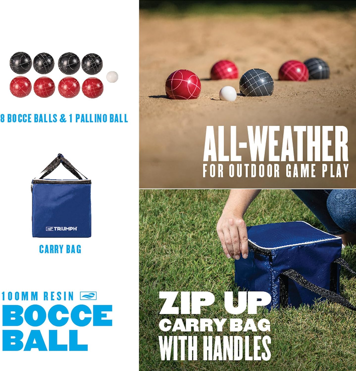100mm Resin Ground Ball Set with Bag
