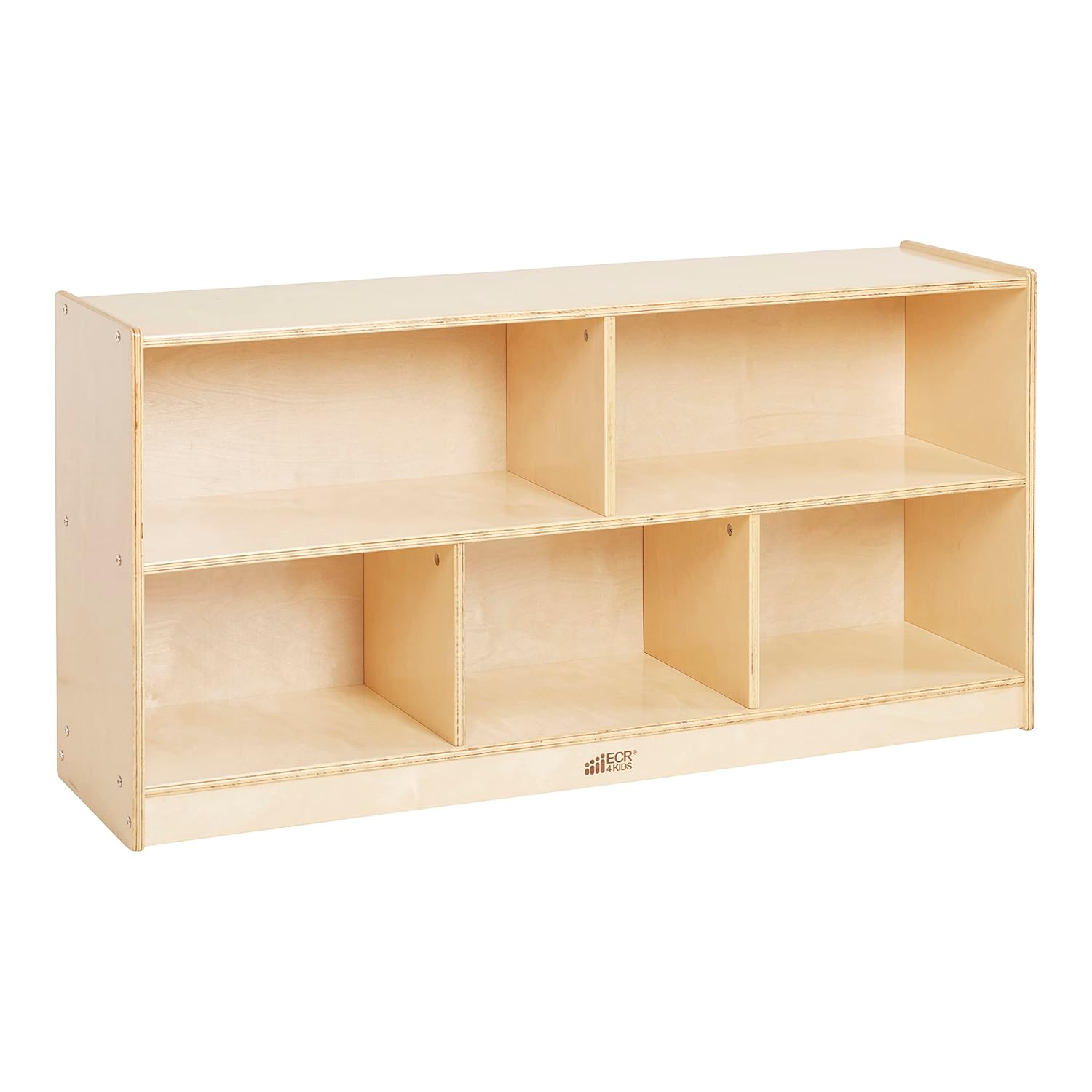5-Shelf Mobile Storage Cabinet, 24 inches (approx. 61 cm), Classroom Furniture, Natural