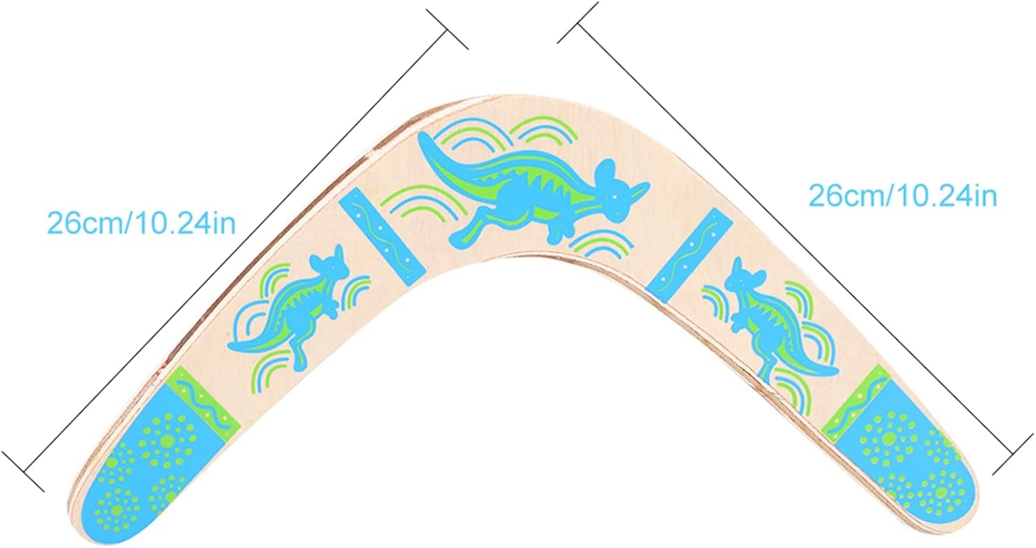 Australia Style Kangaroo Pattern Boomerang for Ages 10+