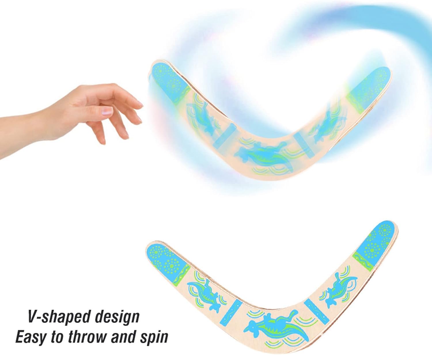 Australia Style Kangaroo Pattern Boomerang for Ages 10+