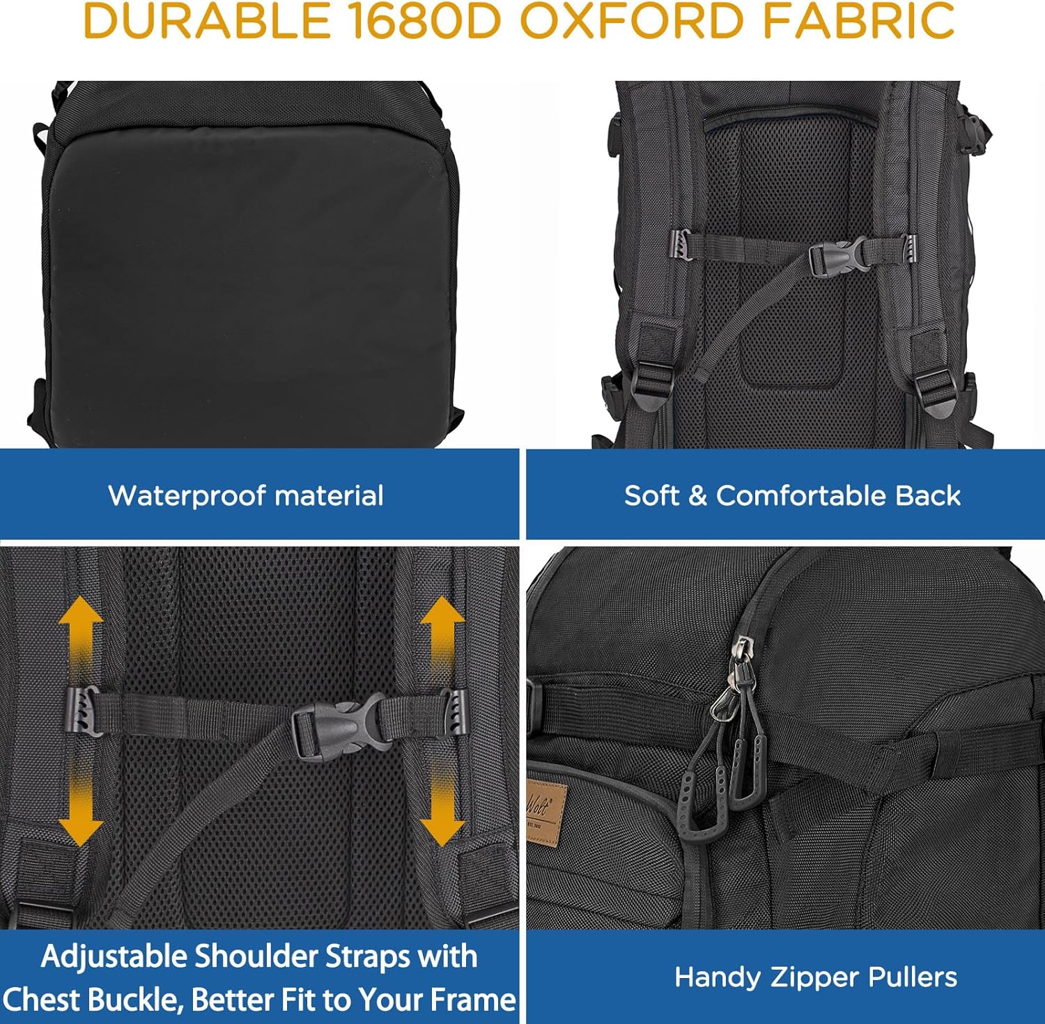 50L Ski Boot Bag for Travel, Helmets, Gloves, Goggles