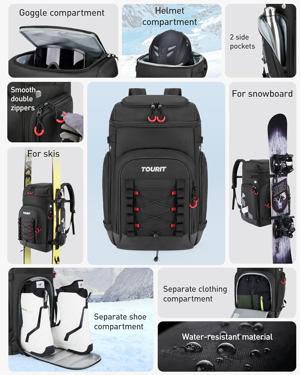 55L Men's & Women's Ski Boot Bag