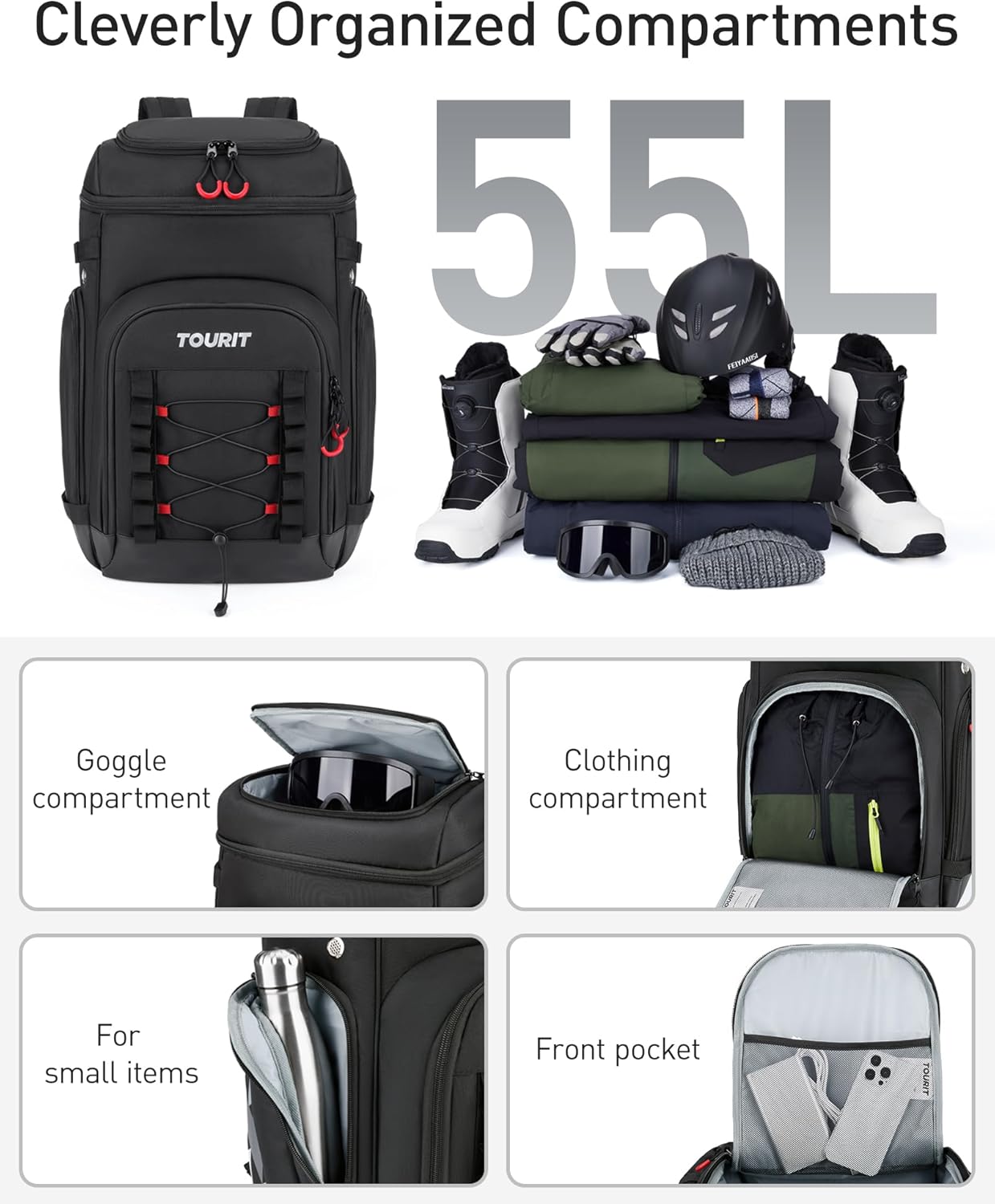 55L Men's & Women's Ski Boot Bag