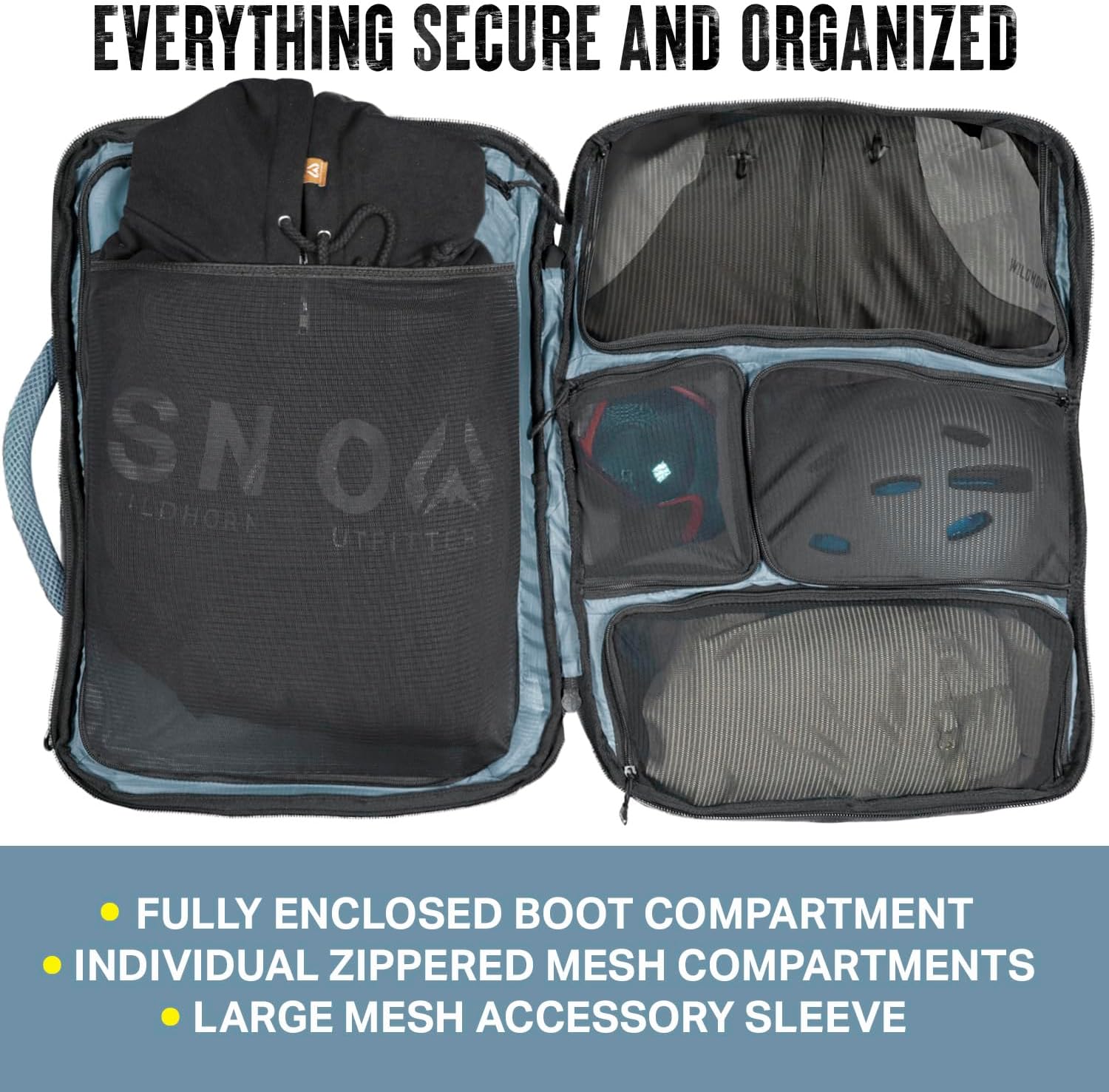 53L Waterproof Ski/Ski Boots Backpack