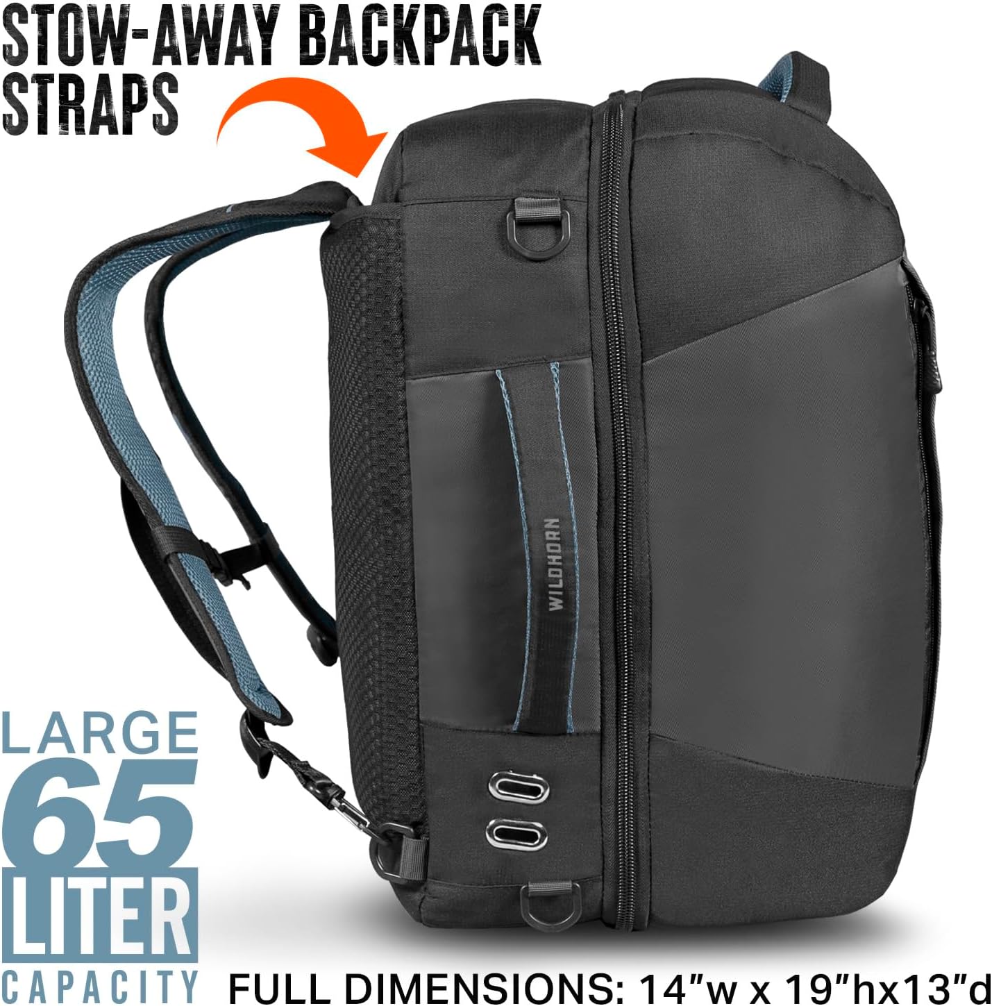 53L Waterproof Ski/Ski Boots Backpack