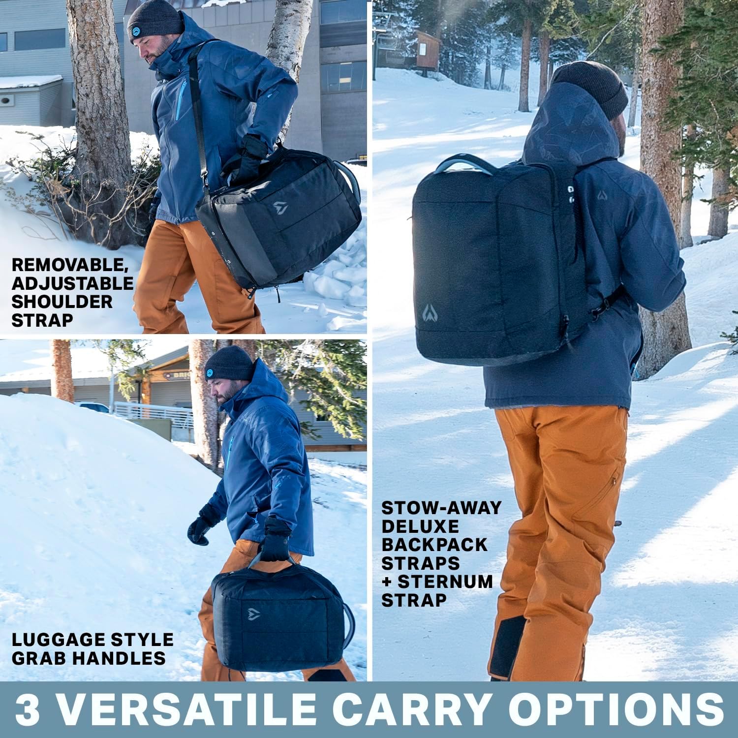 53L Waterproof Ski/Ski Boots Backpack