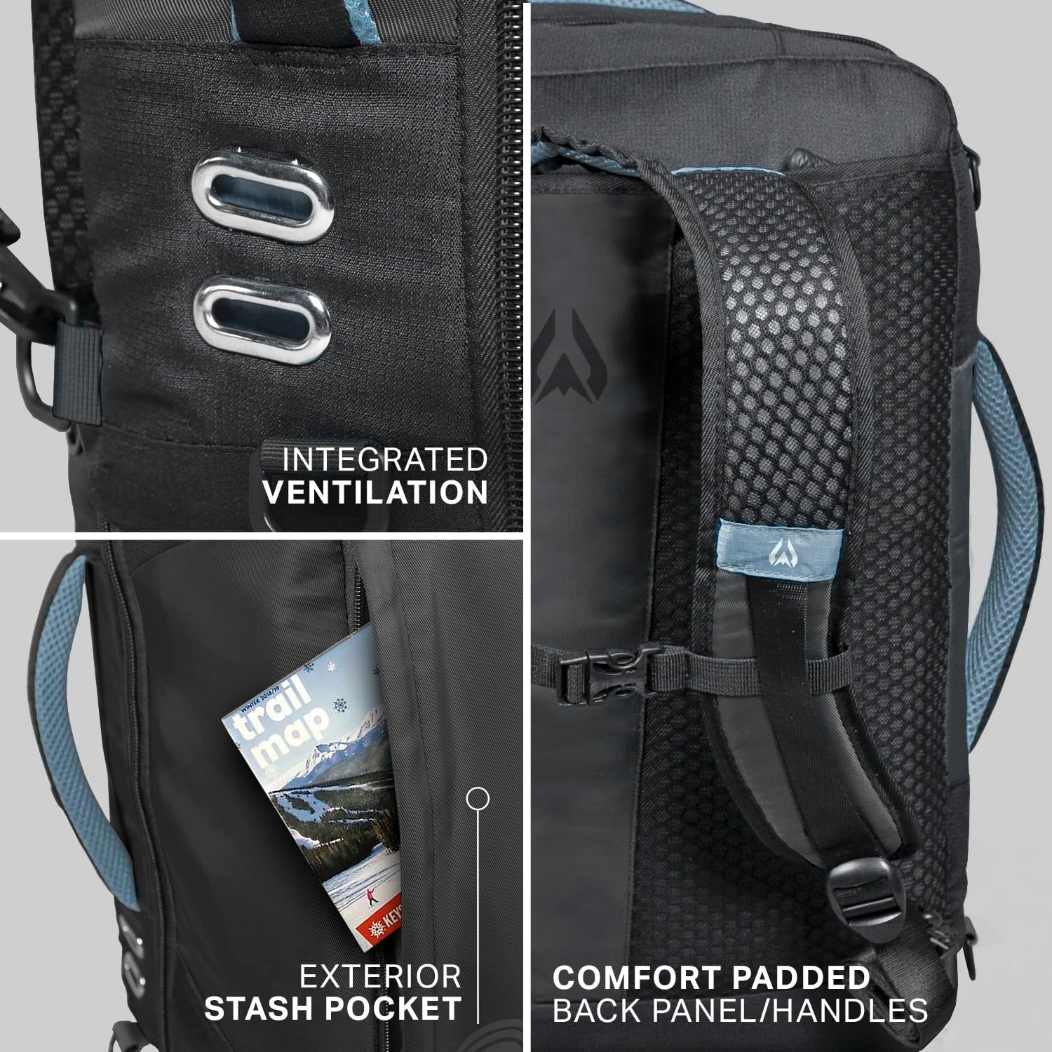 53L Waterproof Ski/Ski Boots Backpack