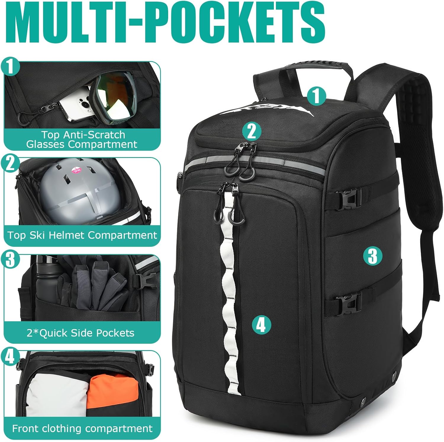 65L Ski Boot Travel Backpack