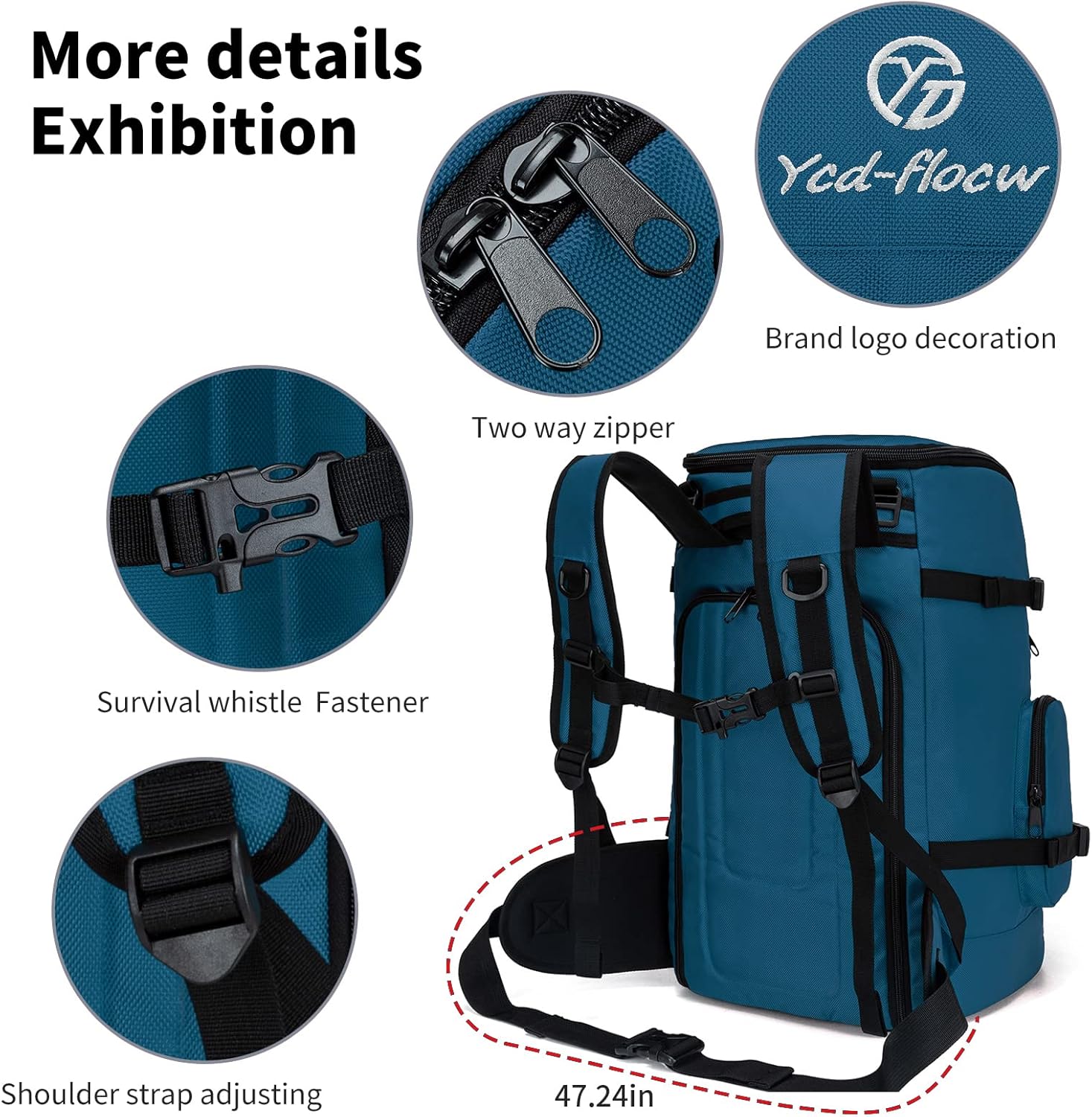 50L Large Capacity Waterproof Padded Ski Travel Bag