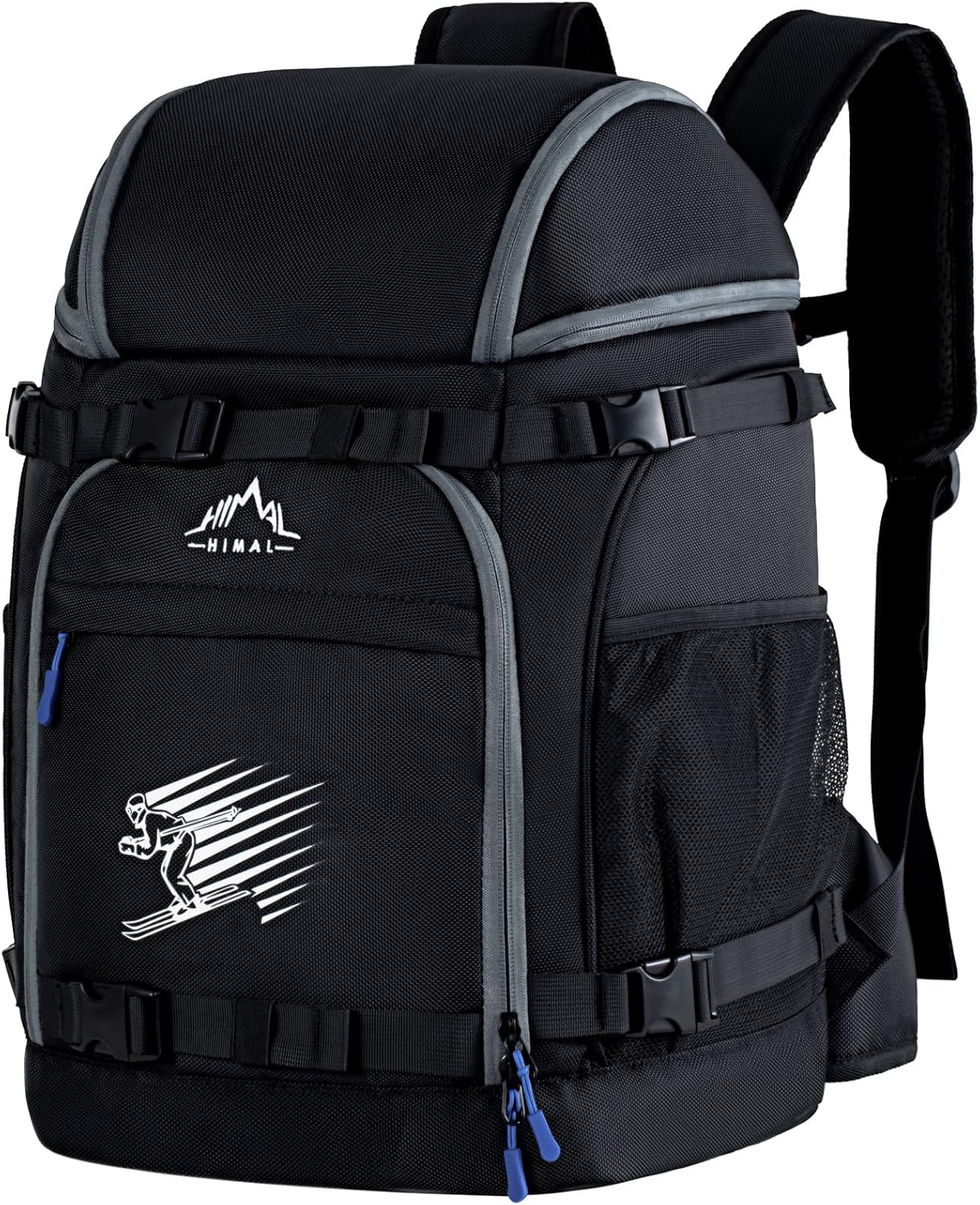 50L Ski Boot Backpack for Helmet, Goggles, Gloves, Skis