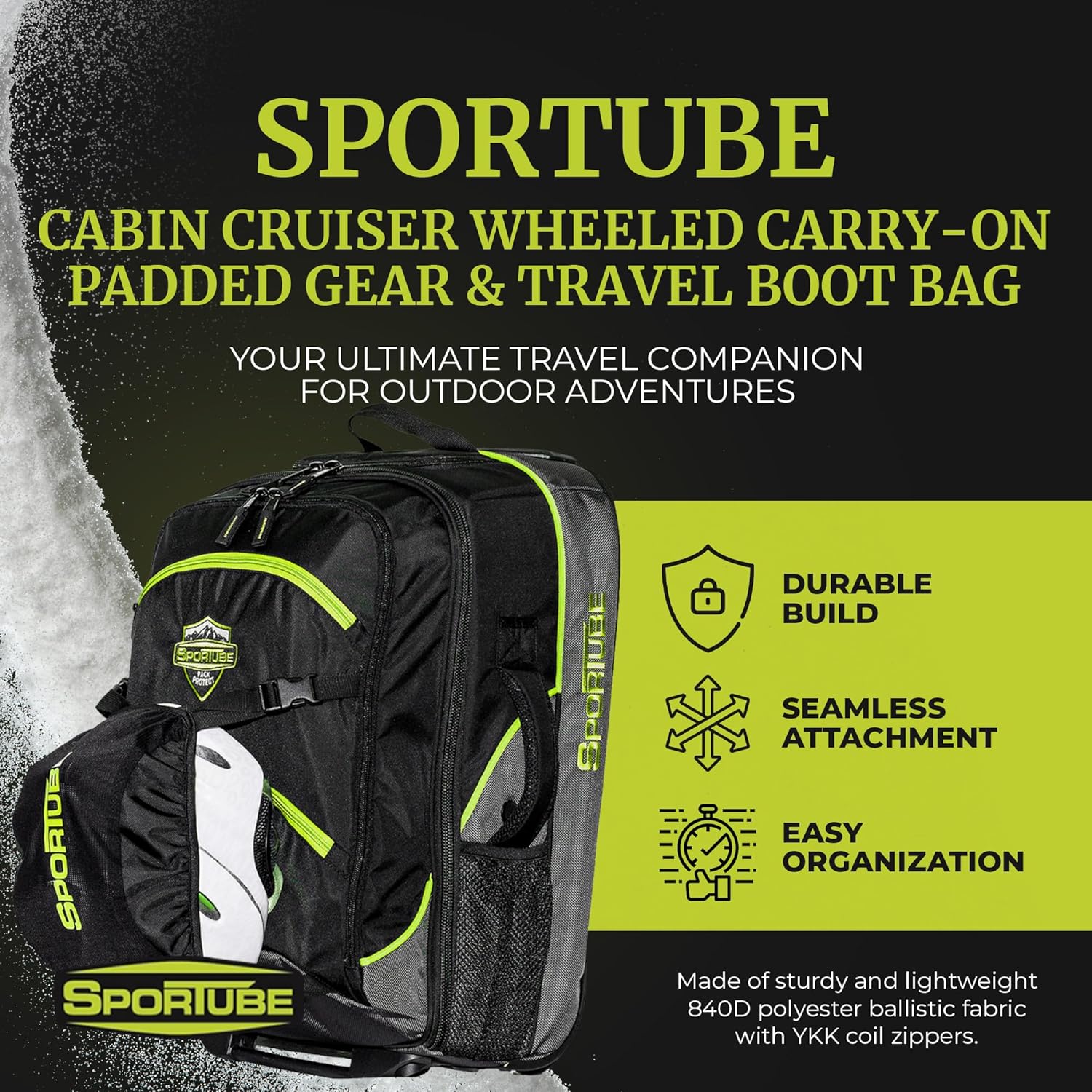 Sportube Cabin Cruiser Wheeled/Padded Boot Bag