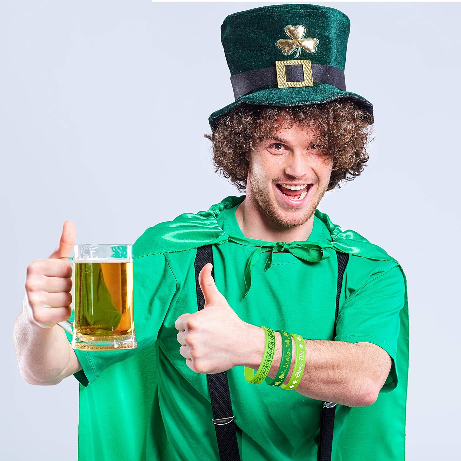 36 Pack St. Patrick's Day Rubber Wristbands