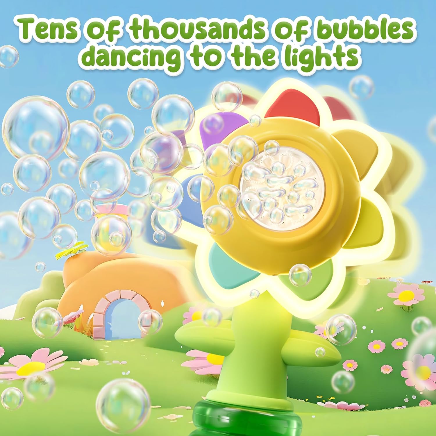 2 Kids Rechargeable Flower Bubble Guns