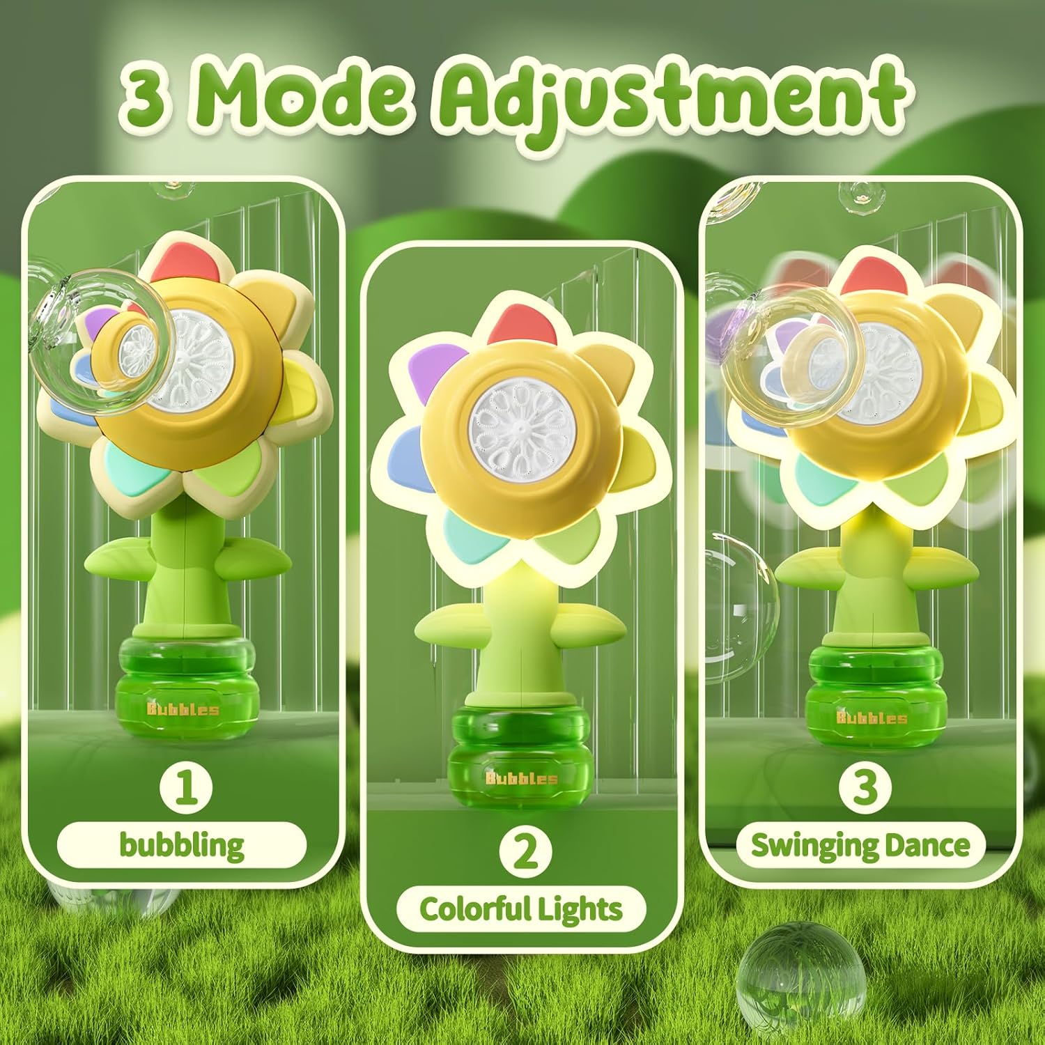 2 Kids Rechargeable Flower Bubble Guns