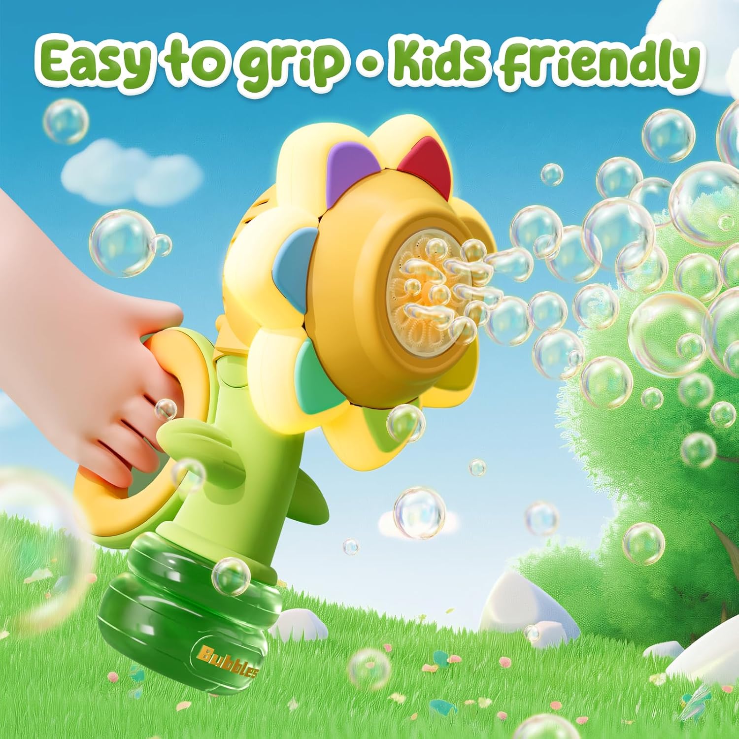 2 Kids Rechargeable Flower Bubble Guns