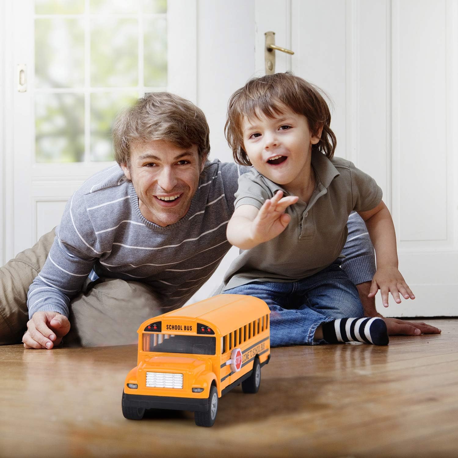 Toddler School Bus Toys, 5", 2 Sets