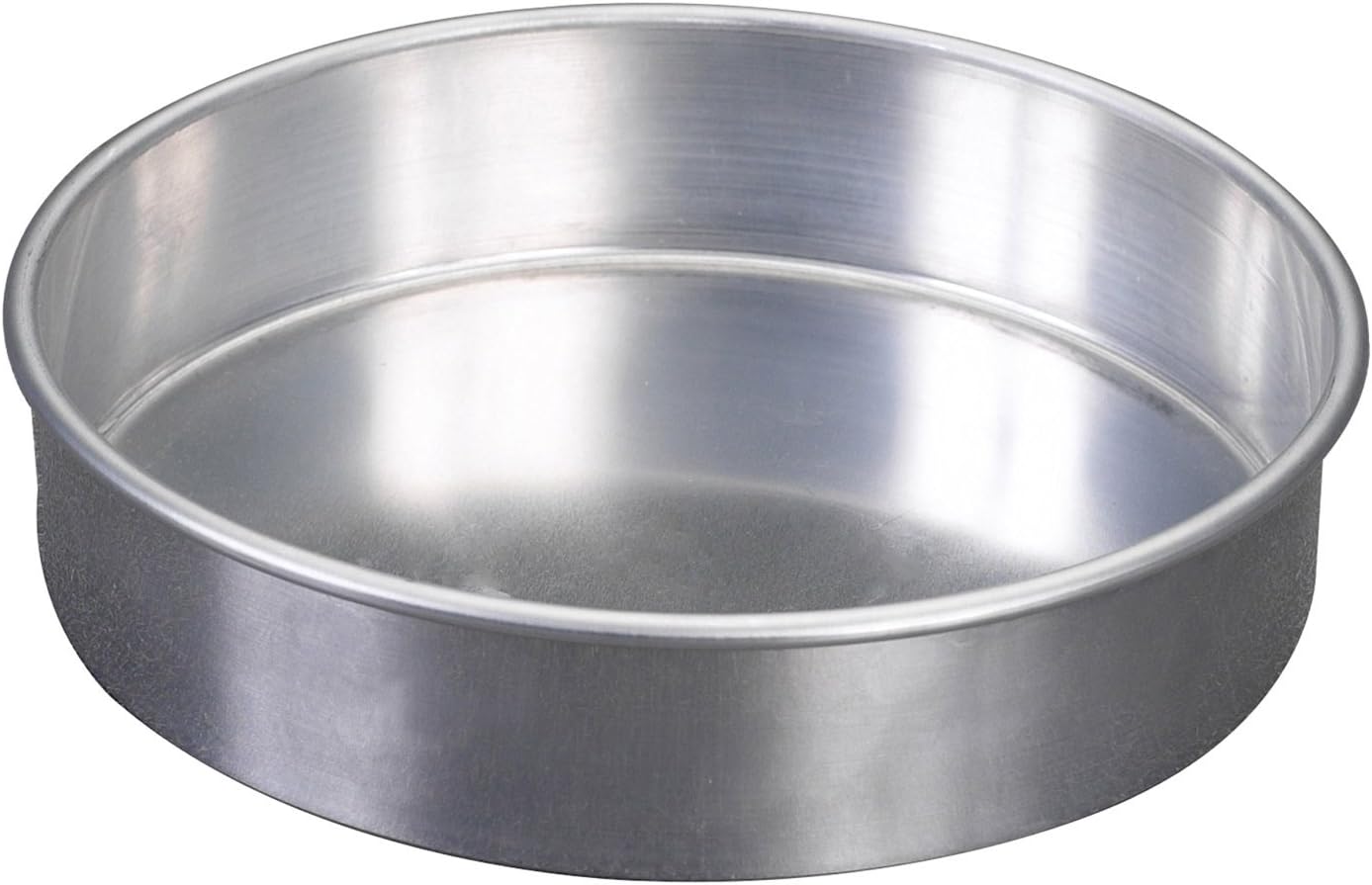Nordic Ware Natural Aluminum Commercial Round Cake Pan Baking Essentials, 8 inch (~20.3 cm) Round, Metal